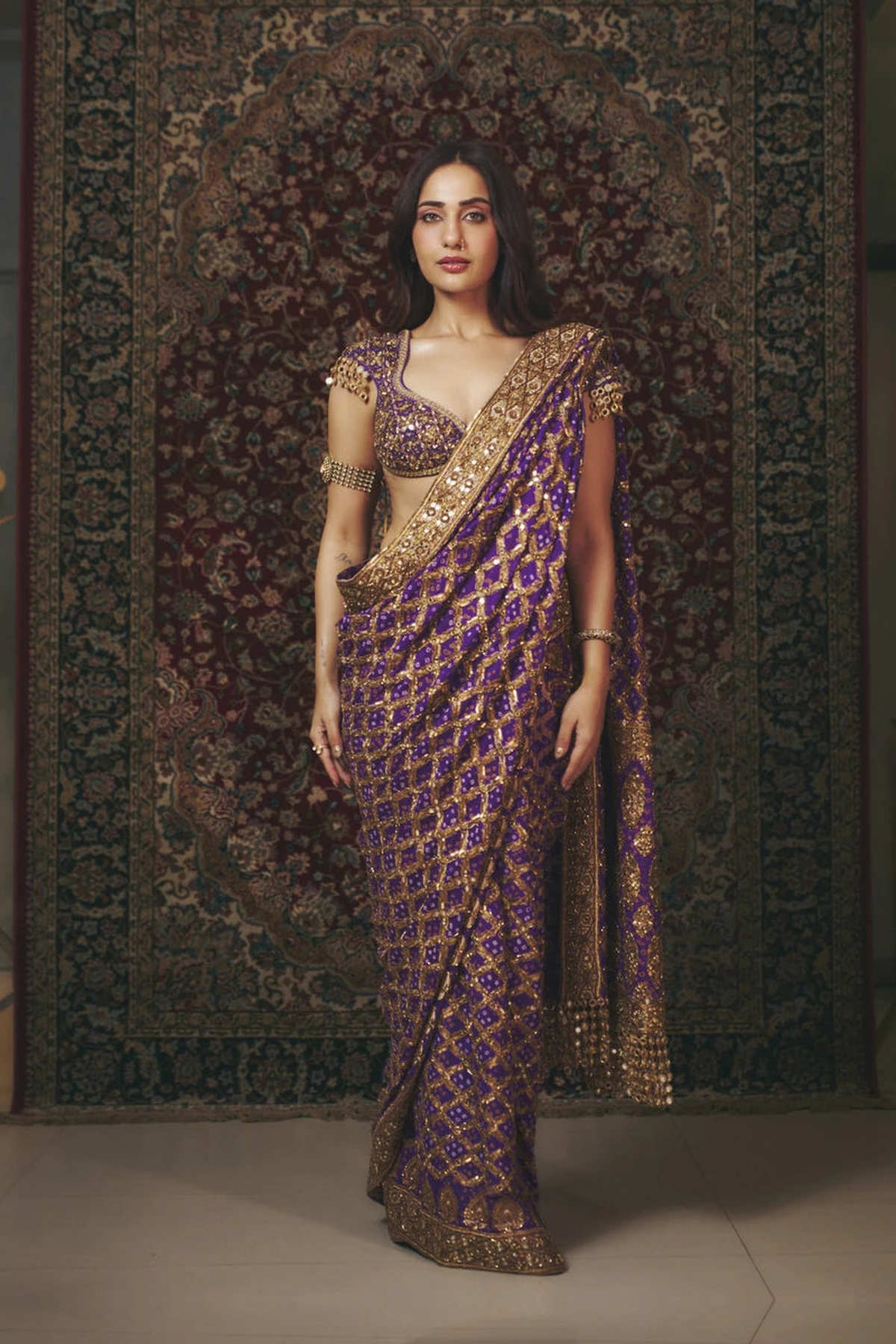 Kusha kapila in Banafsha Ombre Saree Set