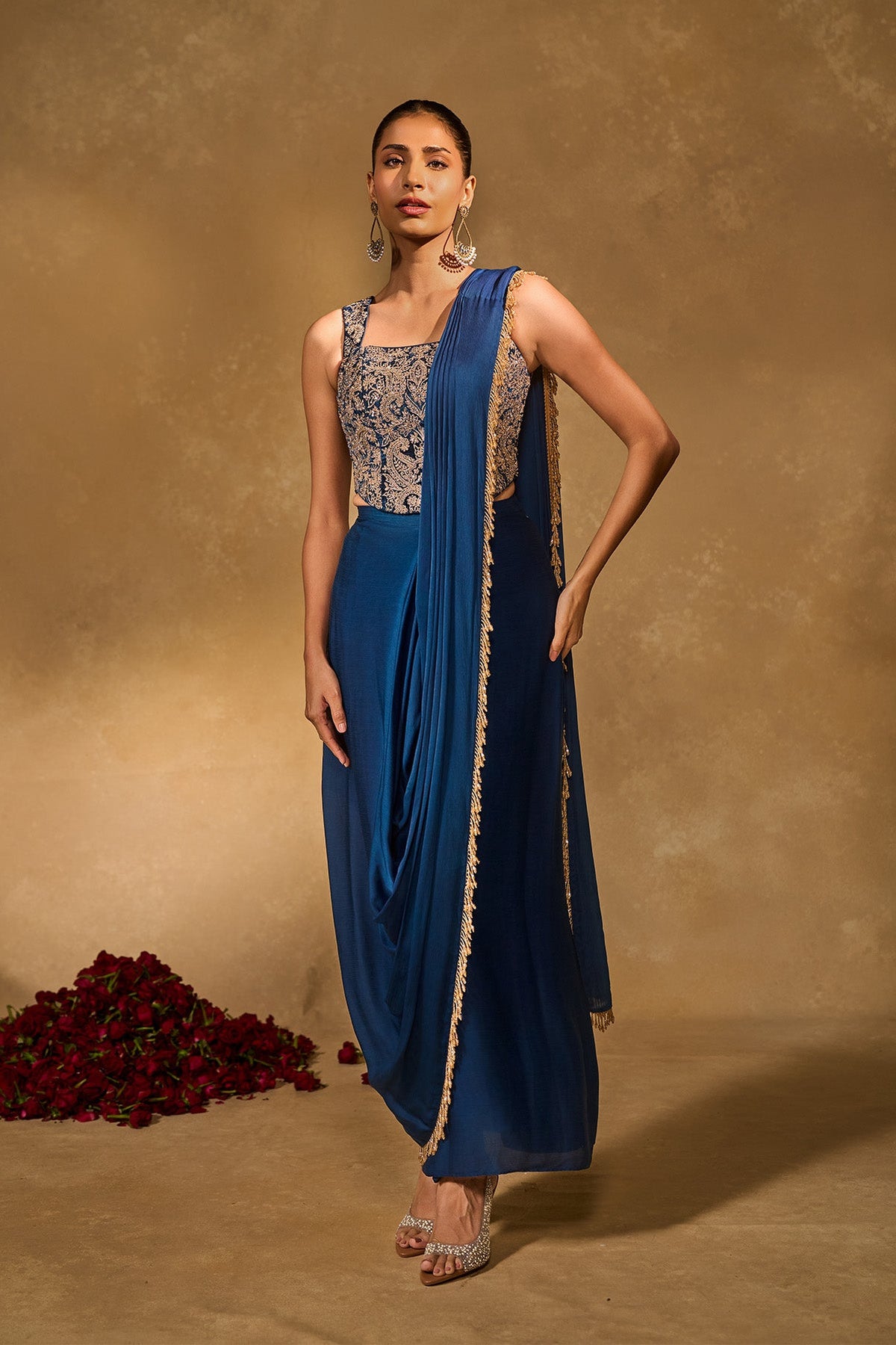 LEKHA SLIT SAREE - Ready To Ship