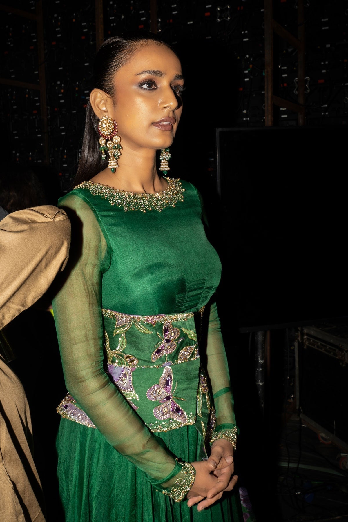 Zerina Hand Embroidered Anarkali Set With Belt
