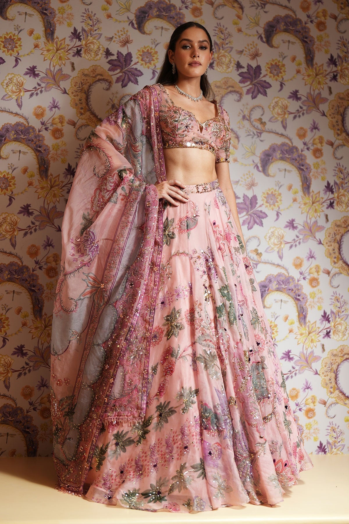 Samaira Hand Embroidered Lehenga Set