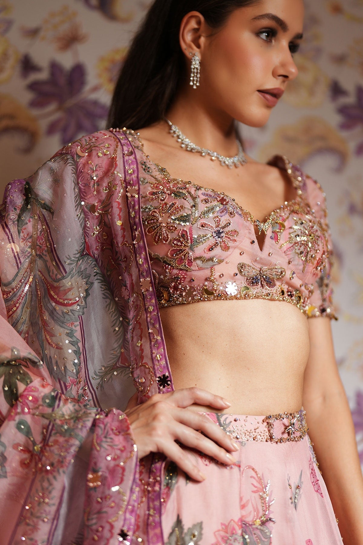 Samaira Hand Embroidered Lehenga Set