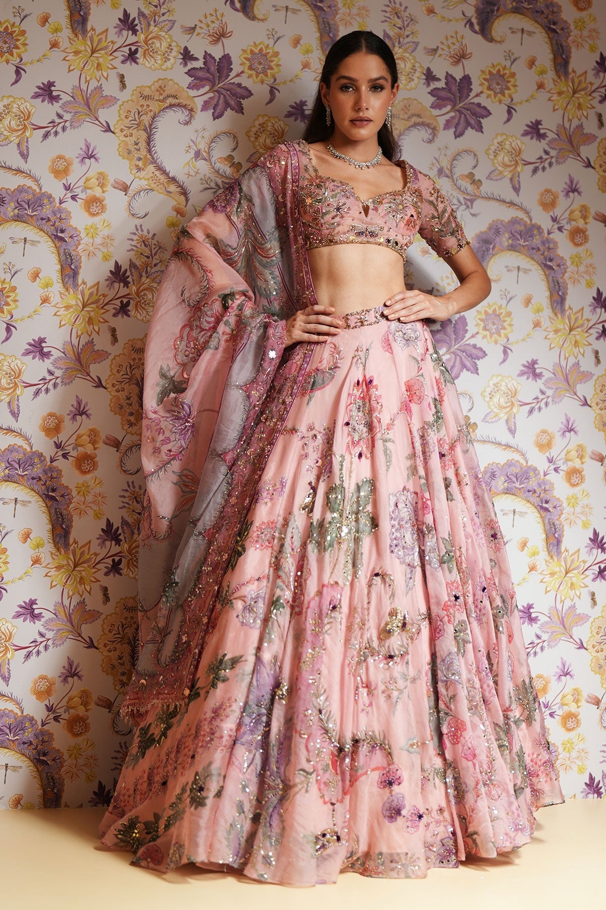 Samaira Hand Embroidered Lehenga Set