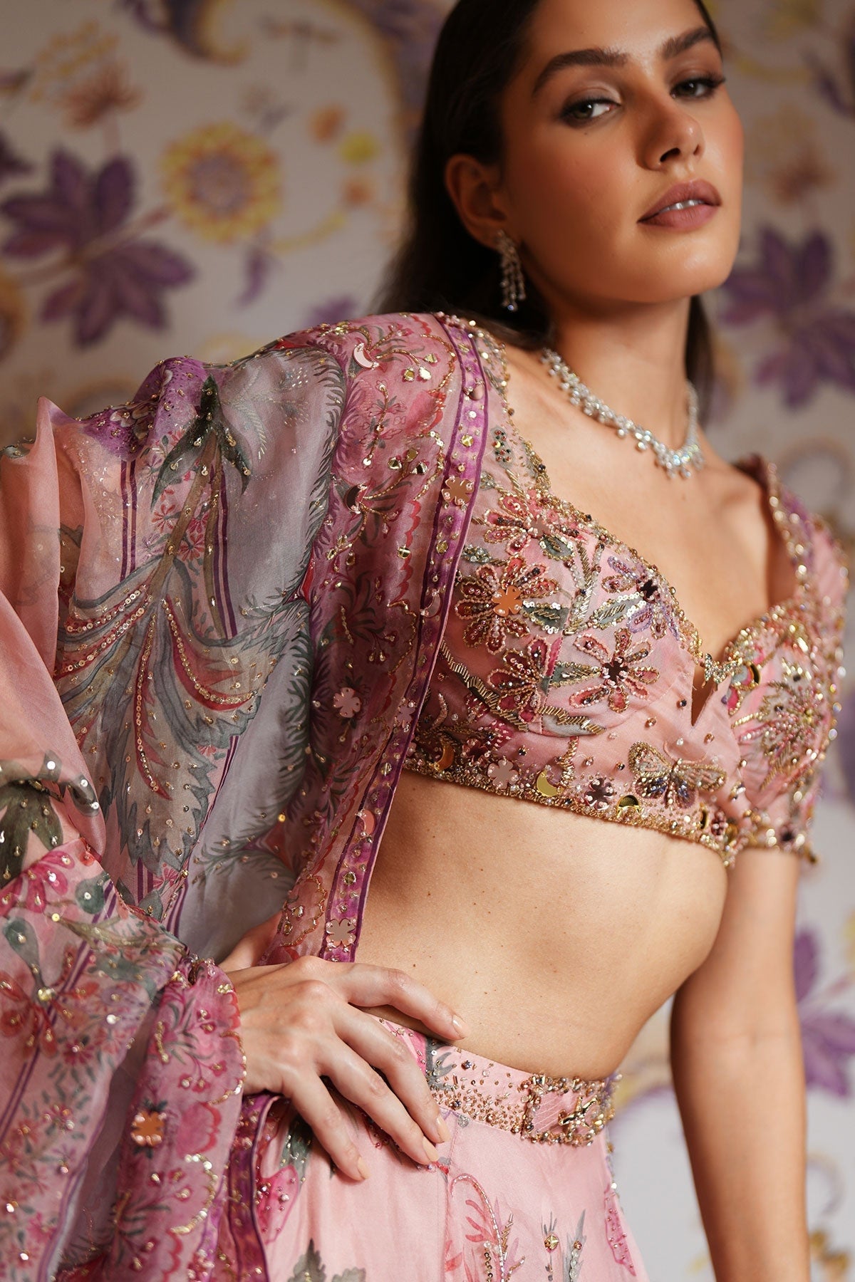 Samaira Hand Embroidered Lehenga Set