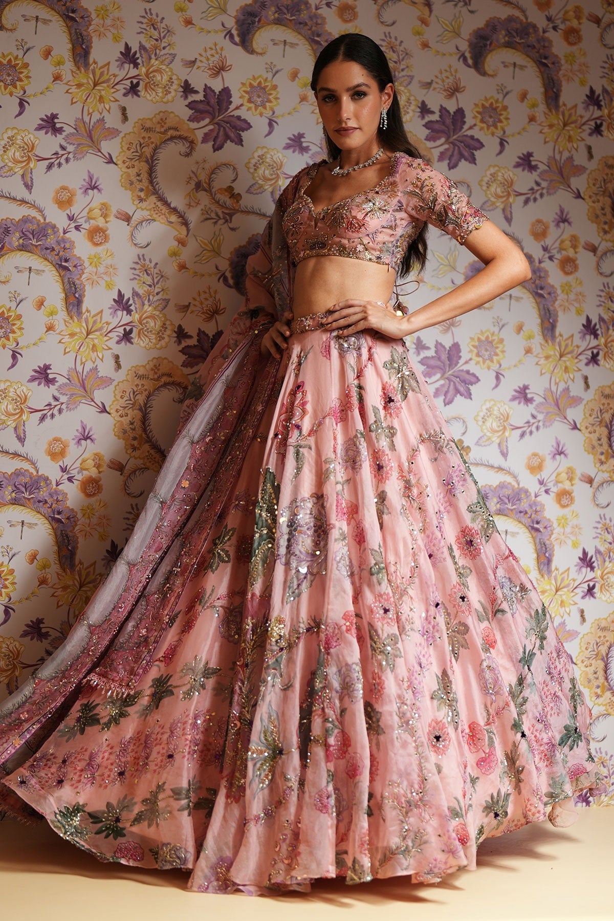Samaira Hand Embroidered Lehenga Set