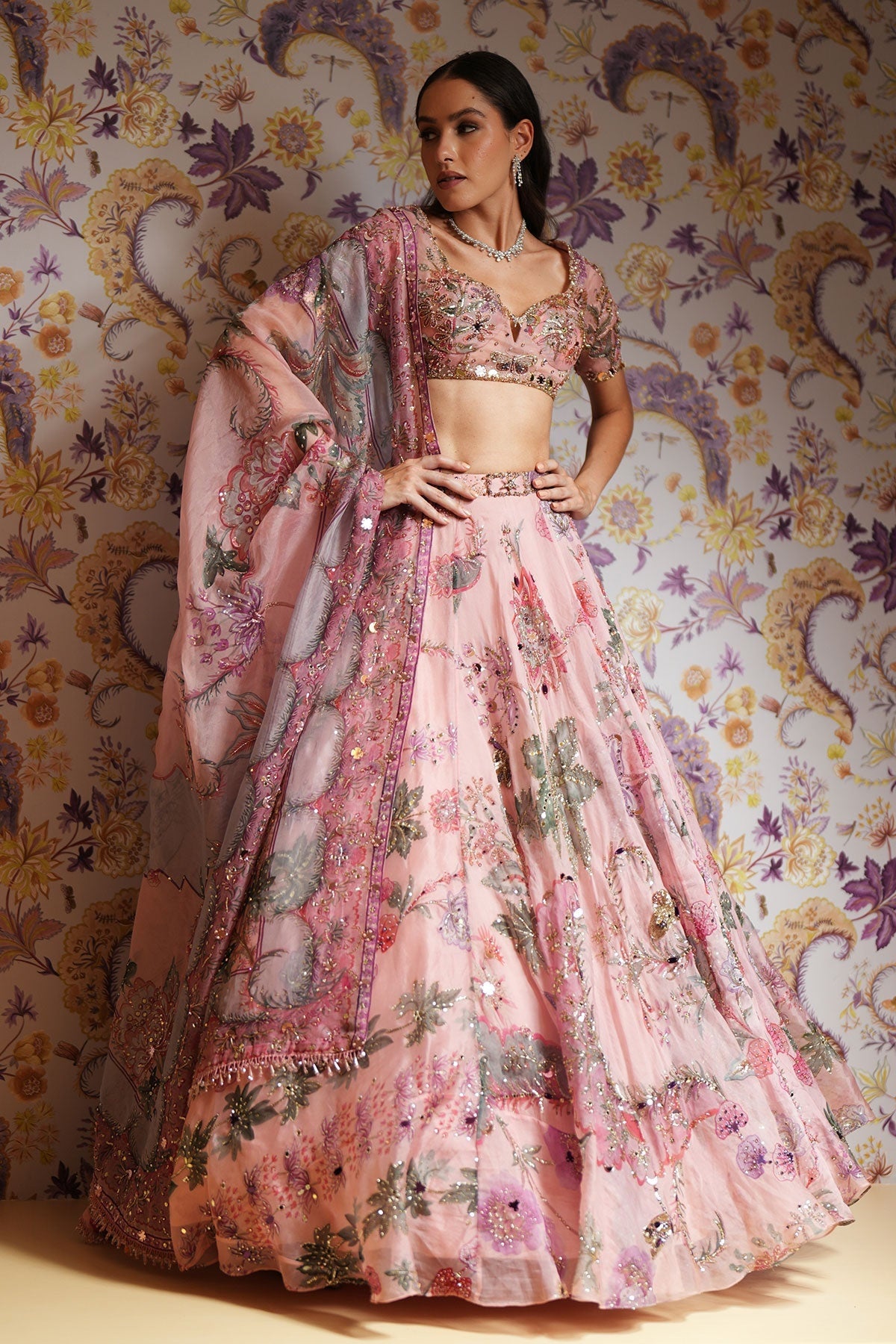 Samaira Hand Embroidered Lehenga Set