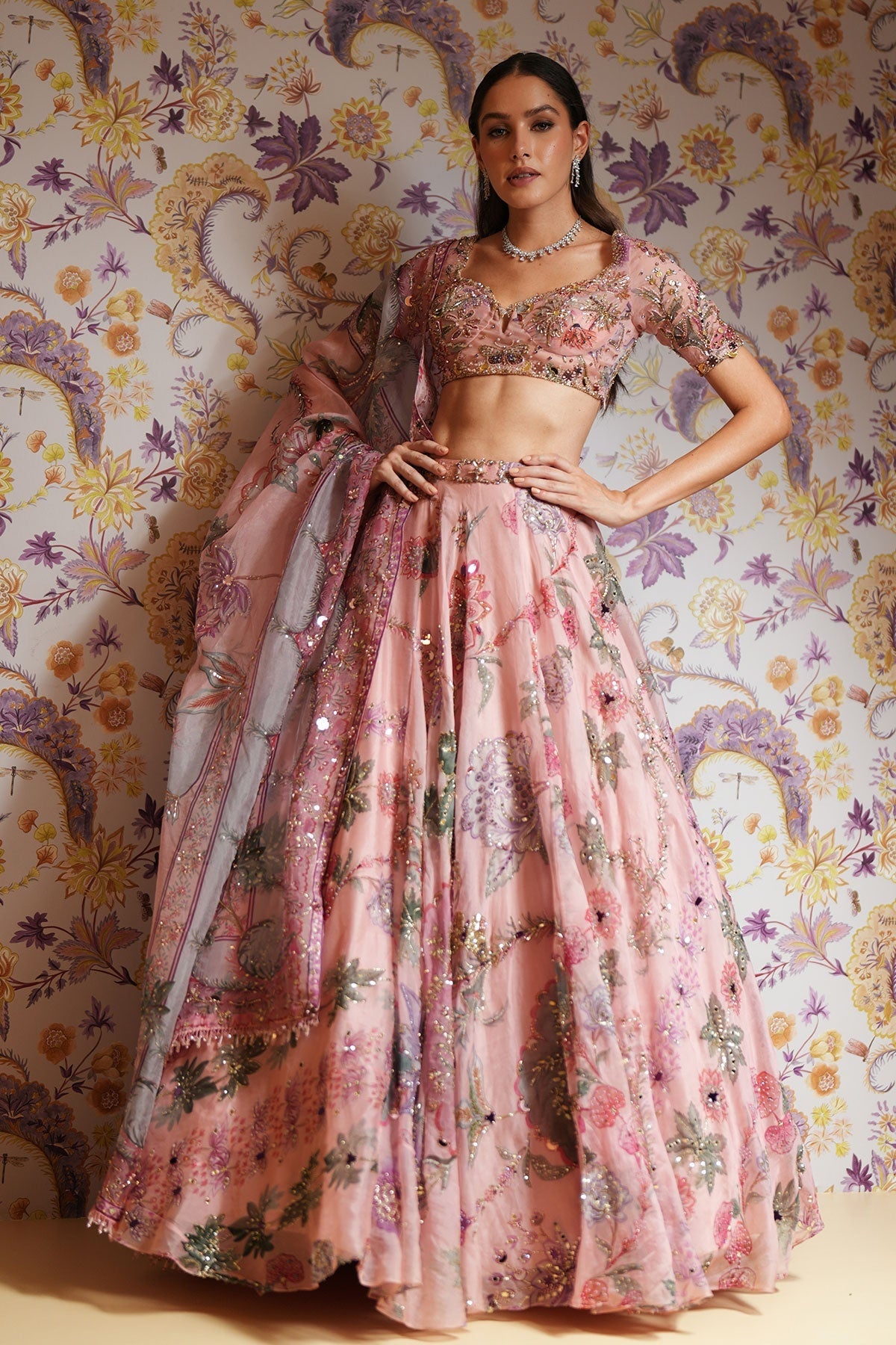 Samaira Hand Embroidered Lehenga Set