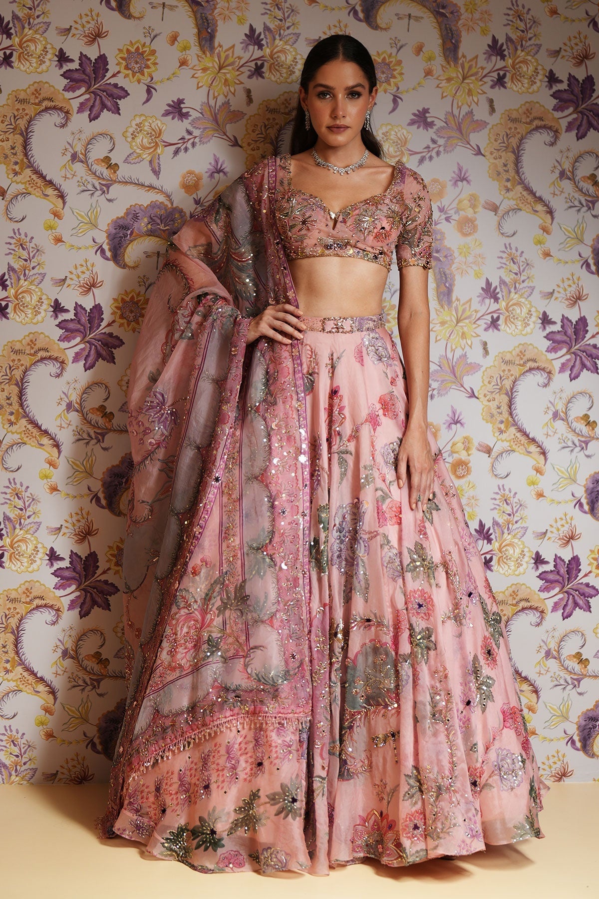 Samaira Hand Embroidered Lehenga Set