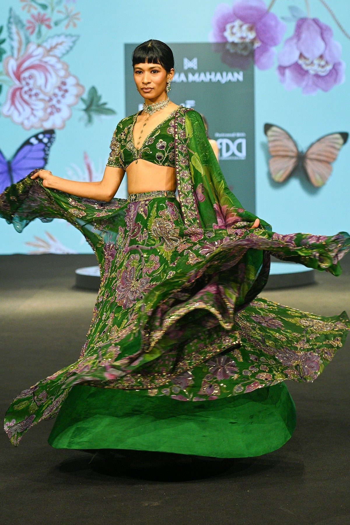 Zahida Hand Embroidered Lehenga Set