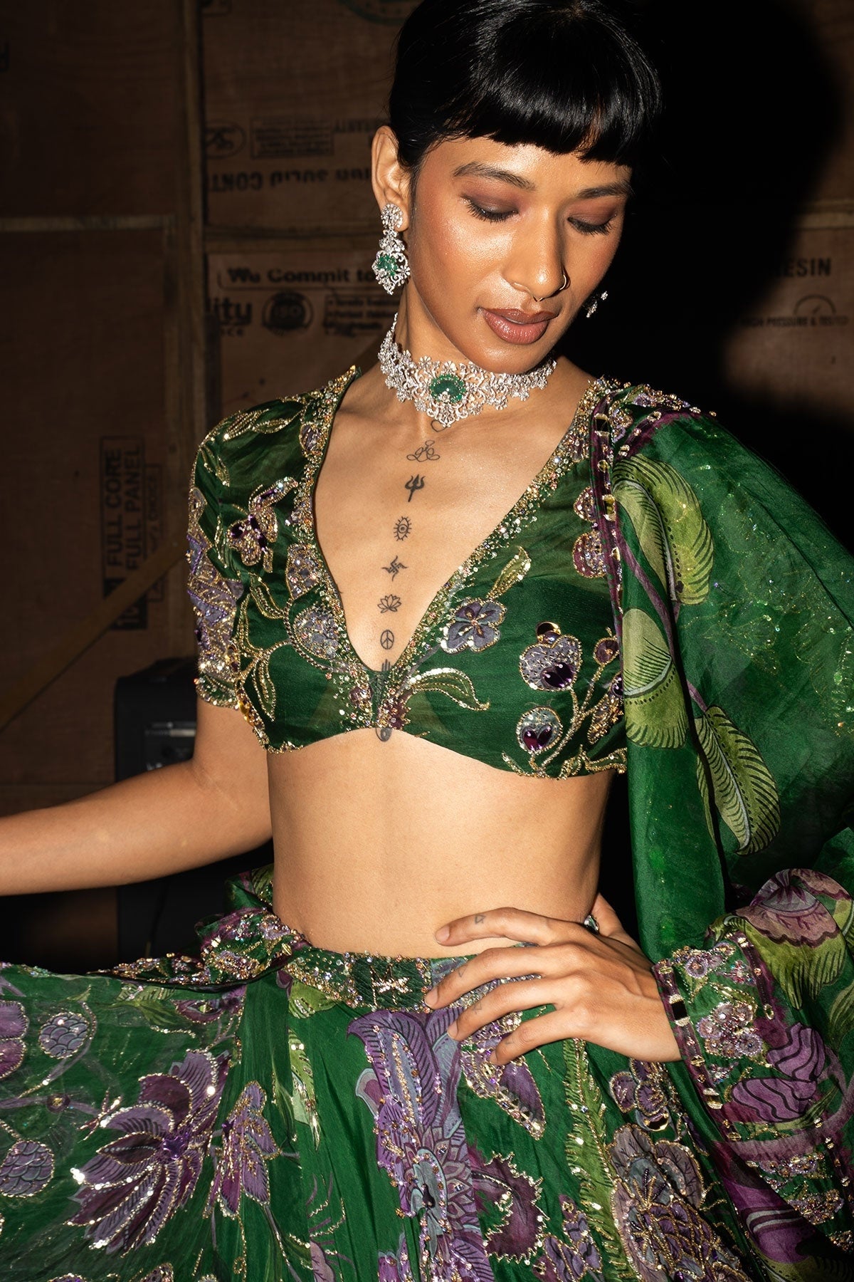 Zahida Hand Embroidered Lehenga Set