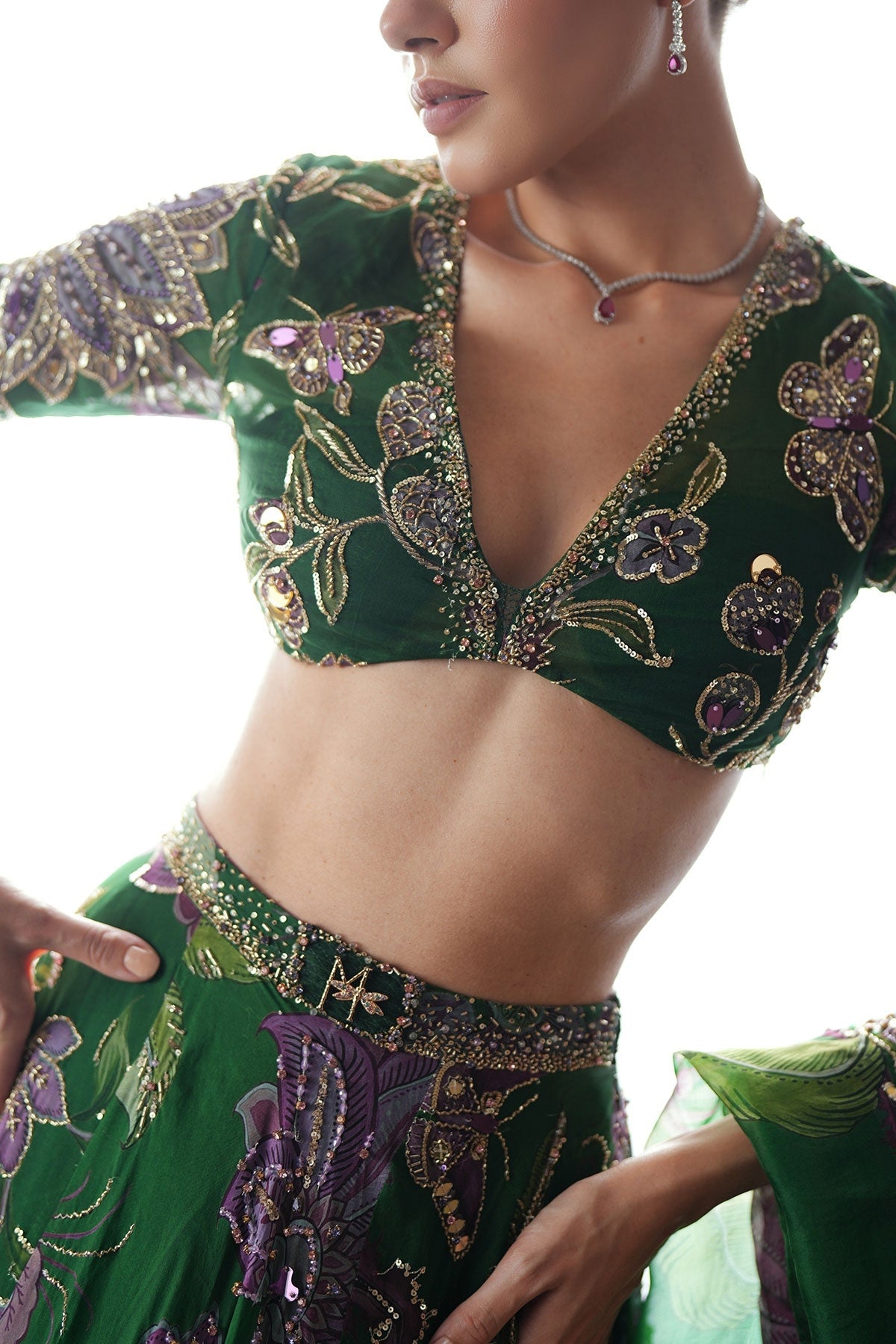 Zahida Hand Embroidered Lehenga Set
