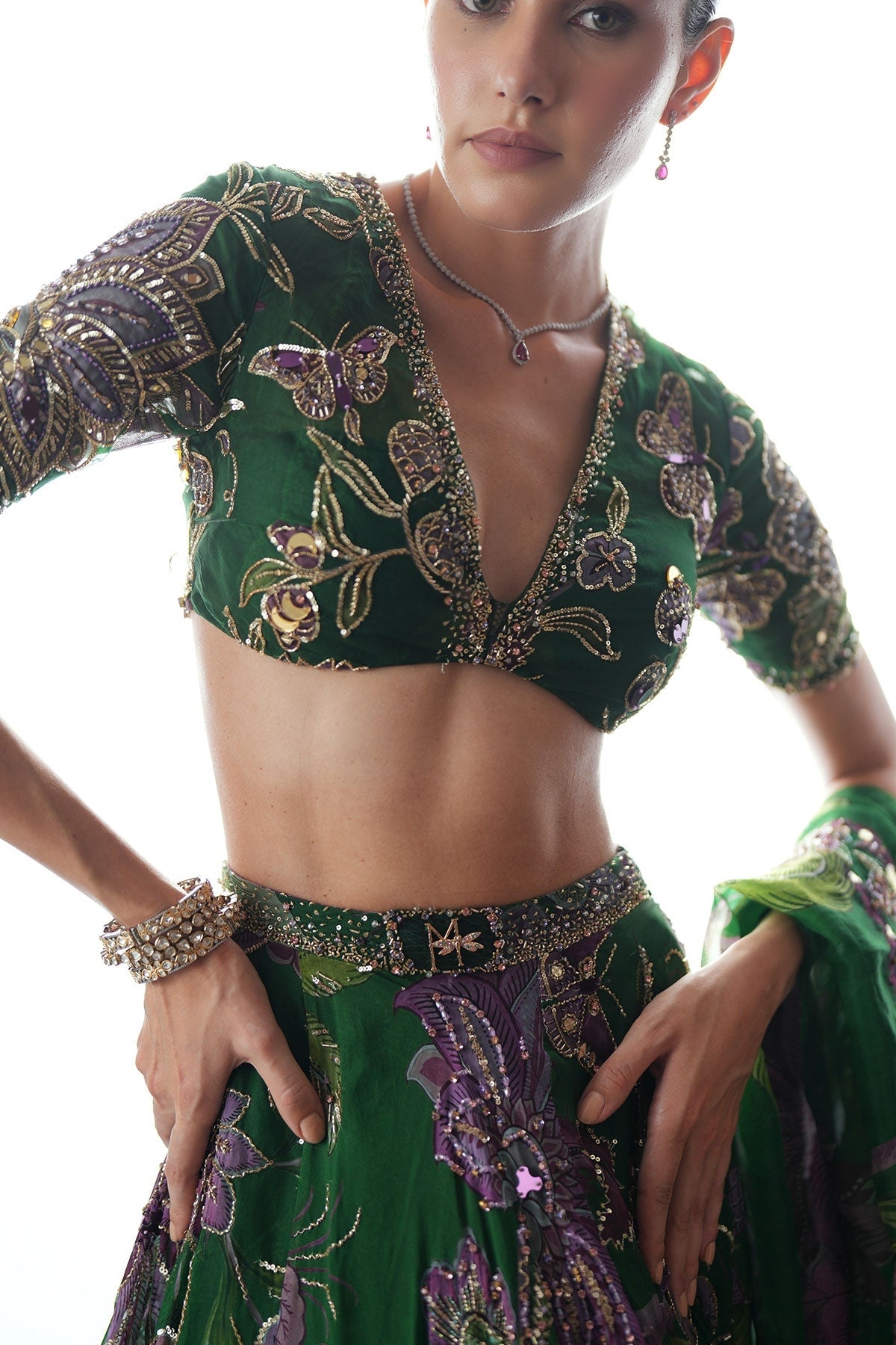 Zahida Hand Embroidered Lehenga Set