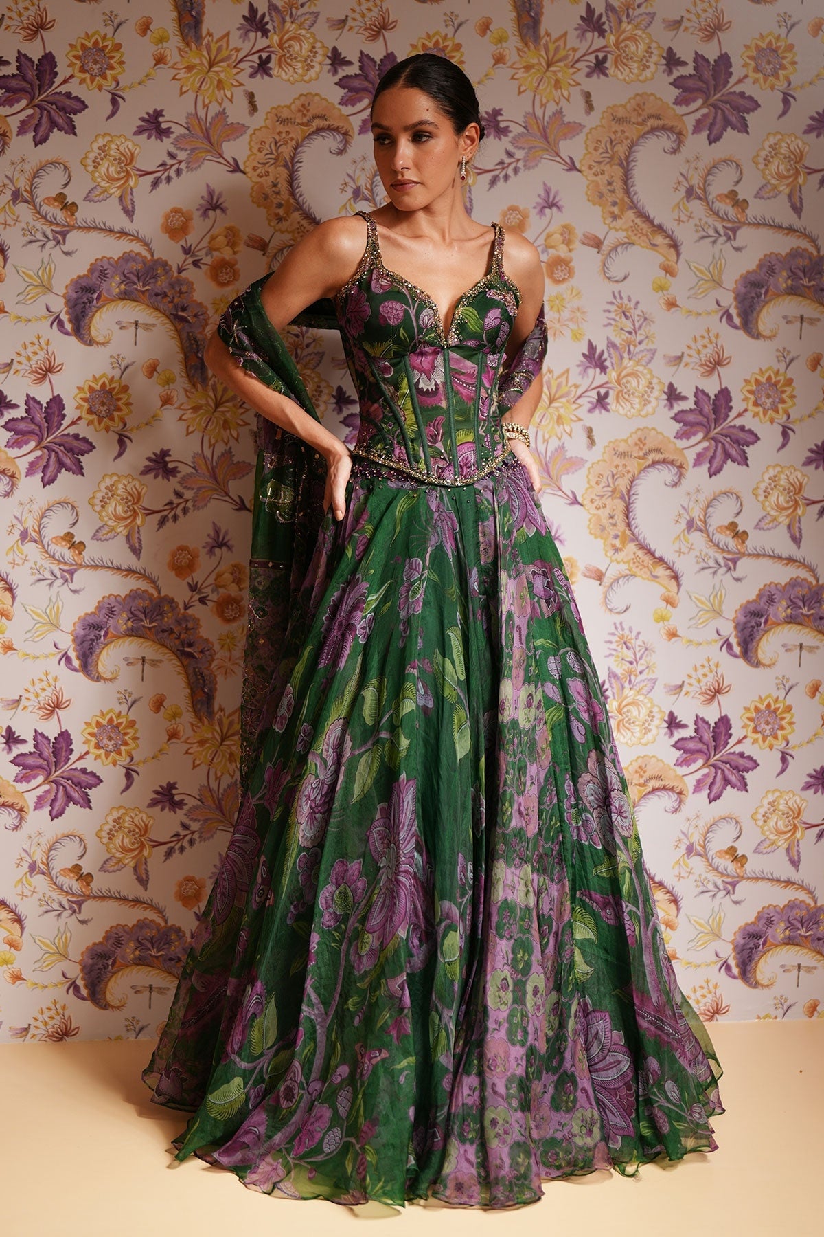 Busra Floral Lehenga Set