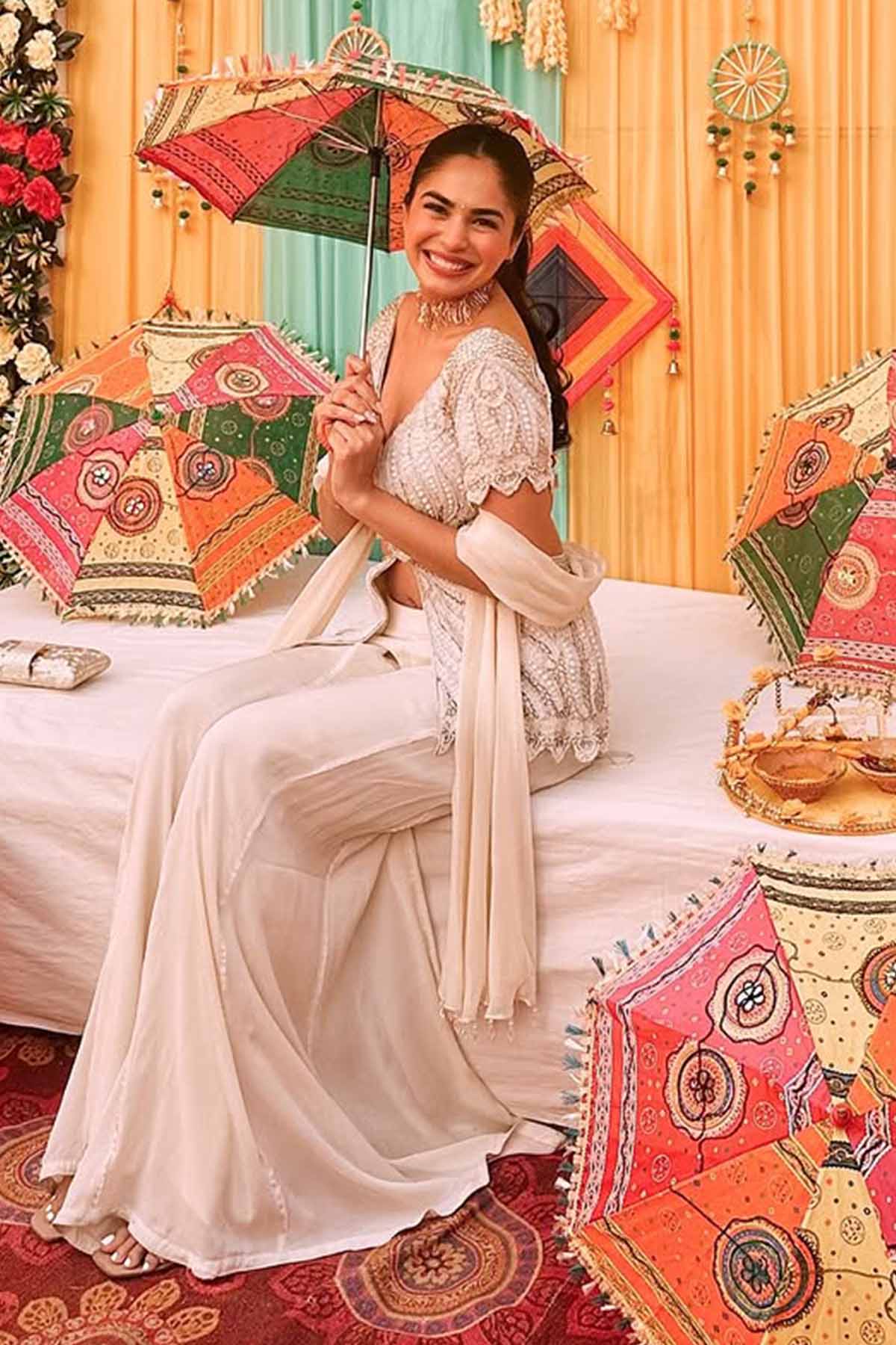 Mehak Ghai in Olivia Peplum Sharara set