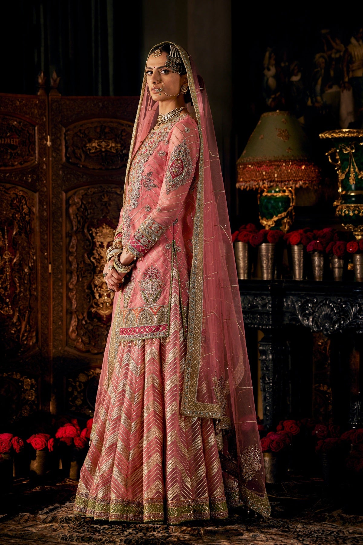 Crimson Pink Tulle Sharara
