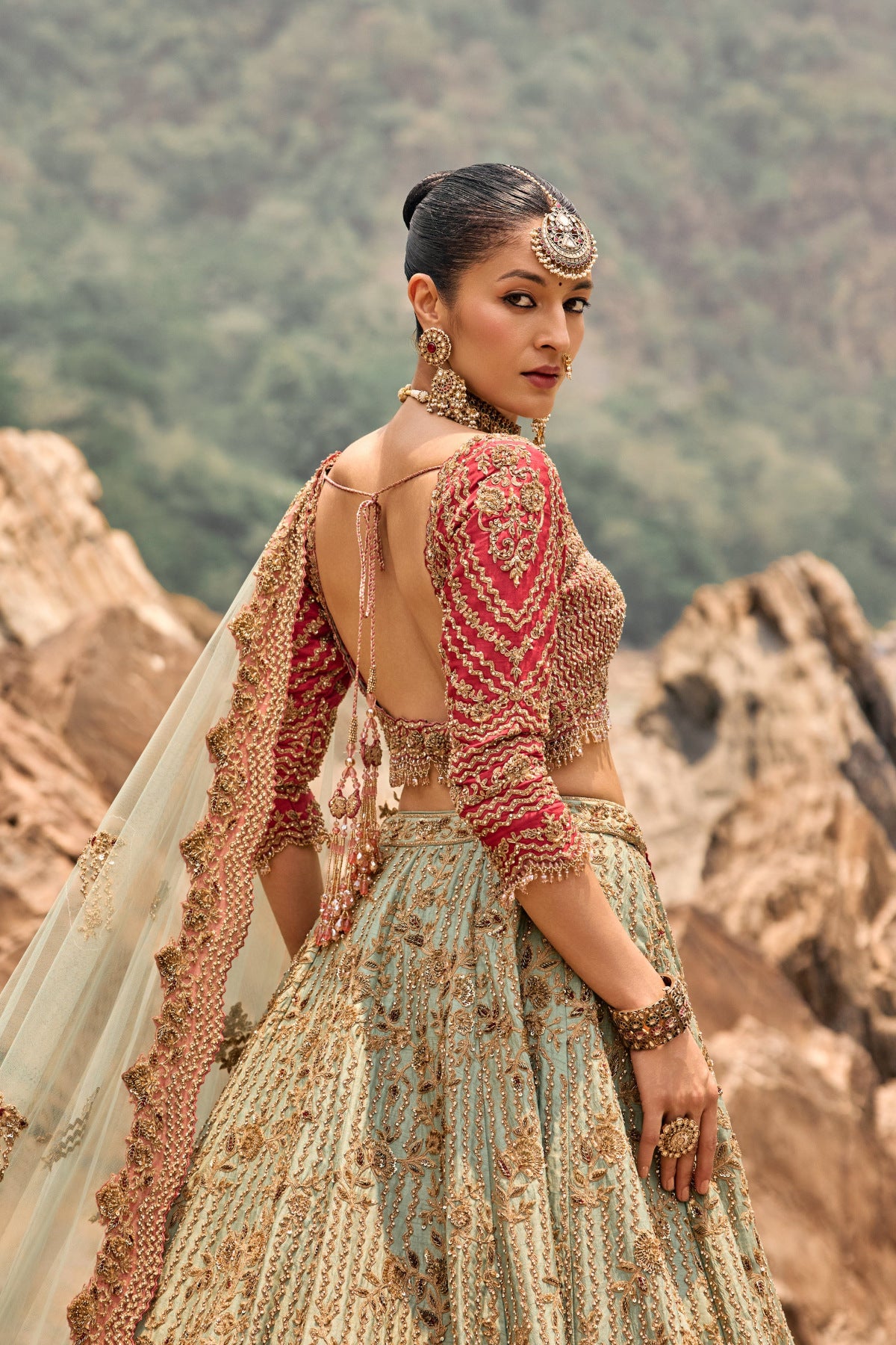 Misty Sage Lehenga