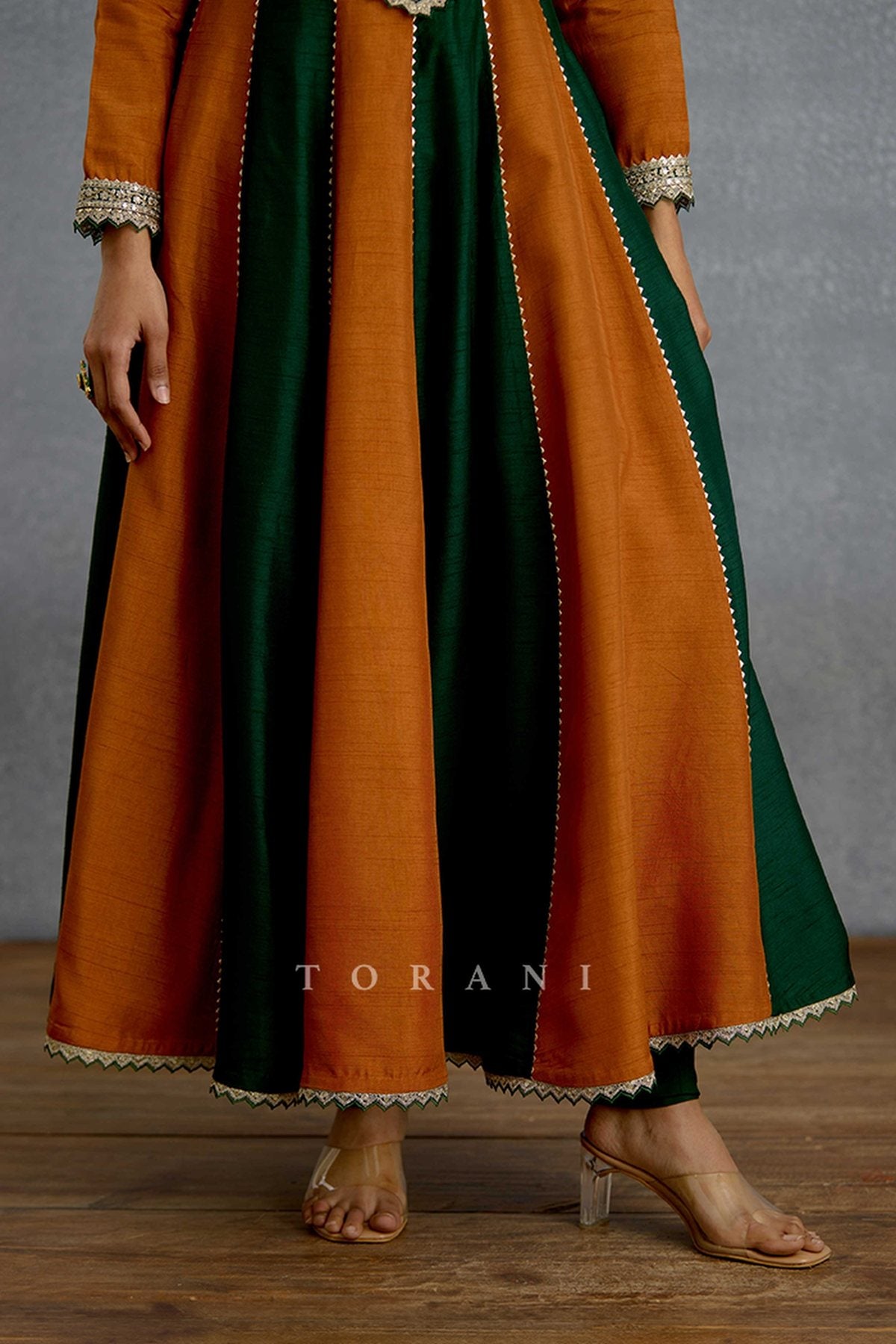 Nooran Sabz Lehar Anarkali Set