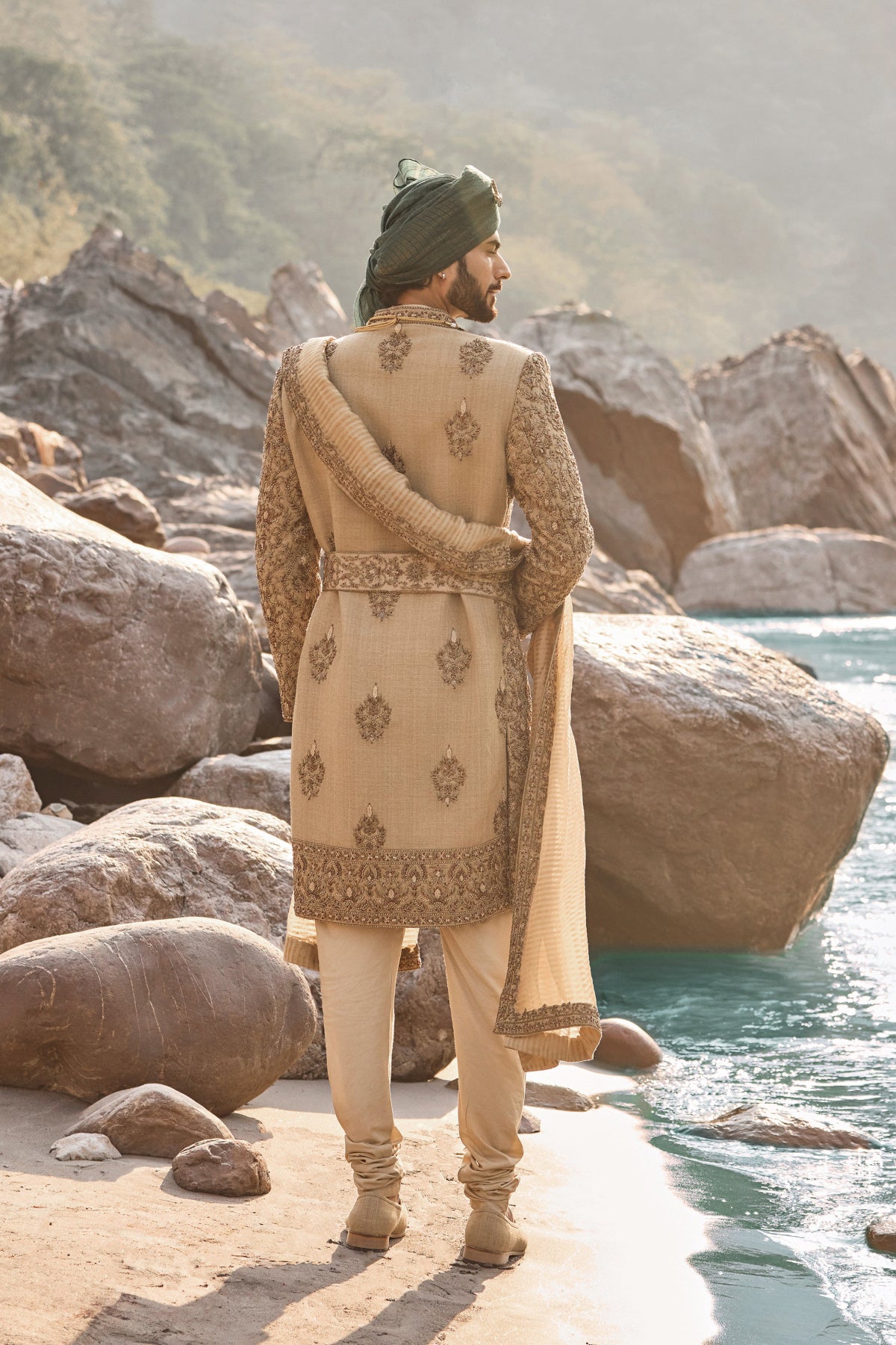 Olive Royale Sherwani Set