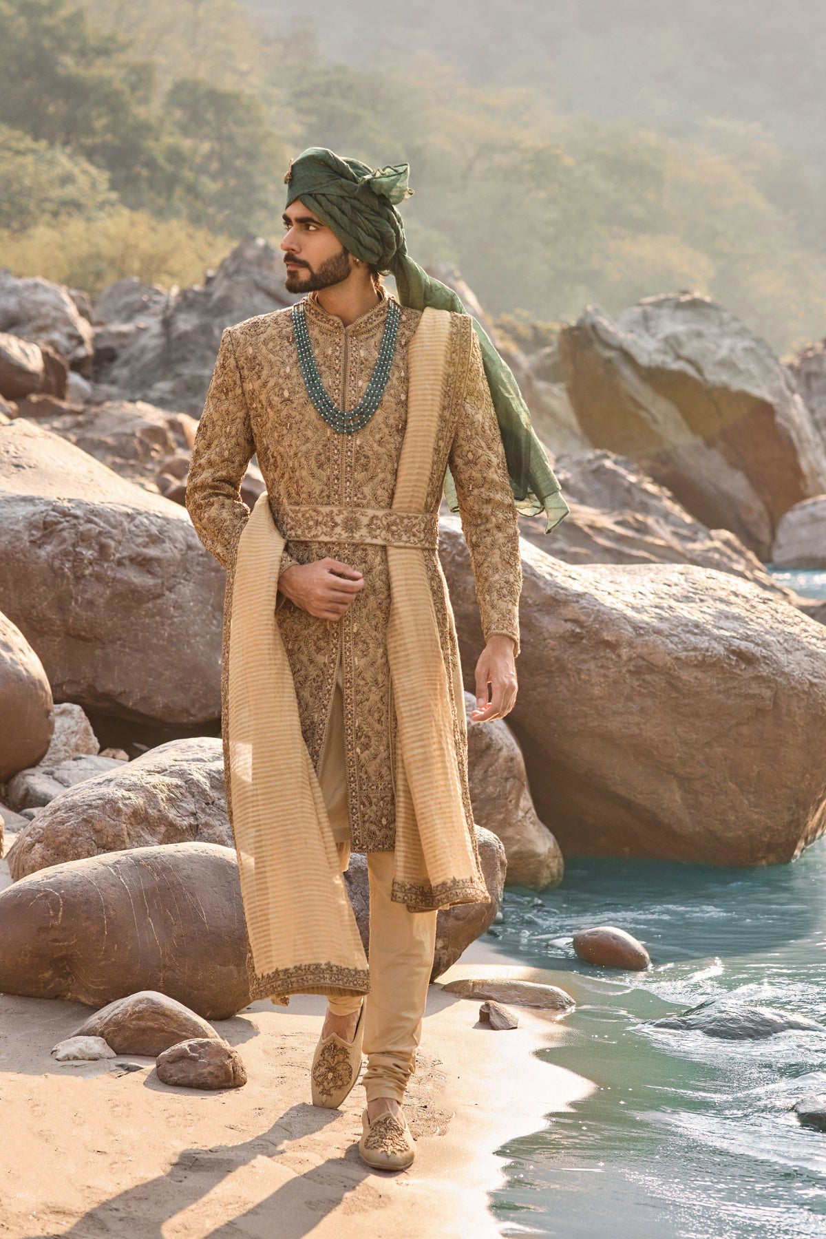 Olive Royale Sherwani Set
