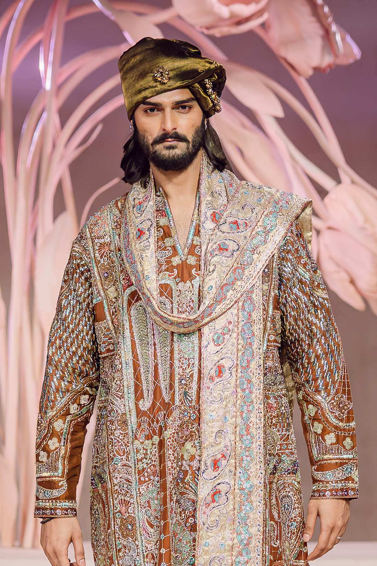 Dilawar - Seal Brown dupion silk kurta
