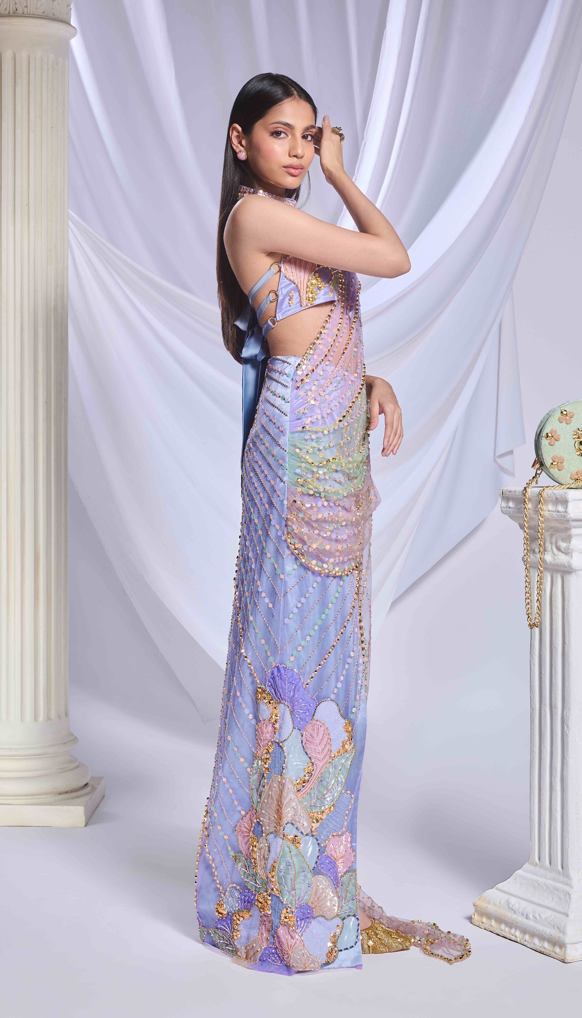 moonlit melody saree