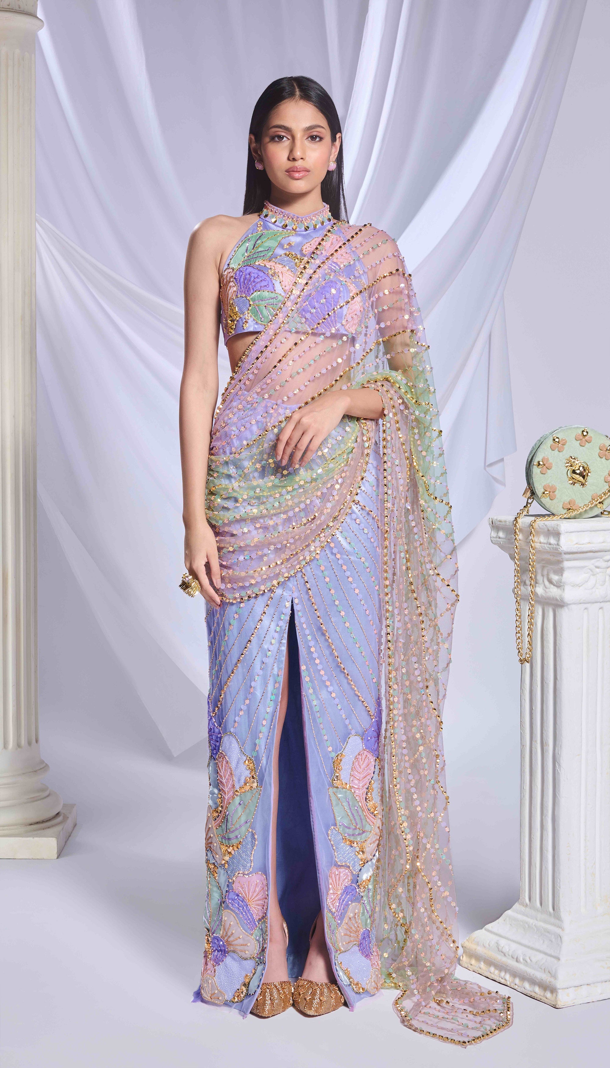 moonlit melody saree