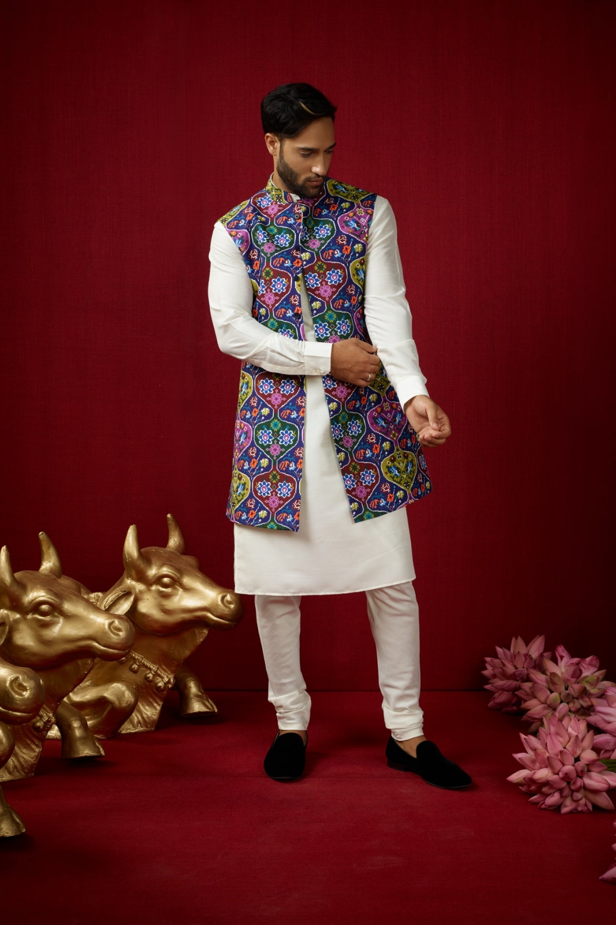 Morpankhi Kurta & Churridar Set with Bandhi