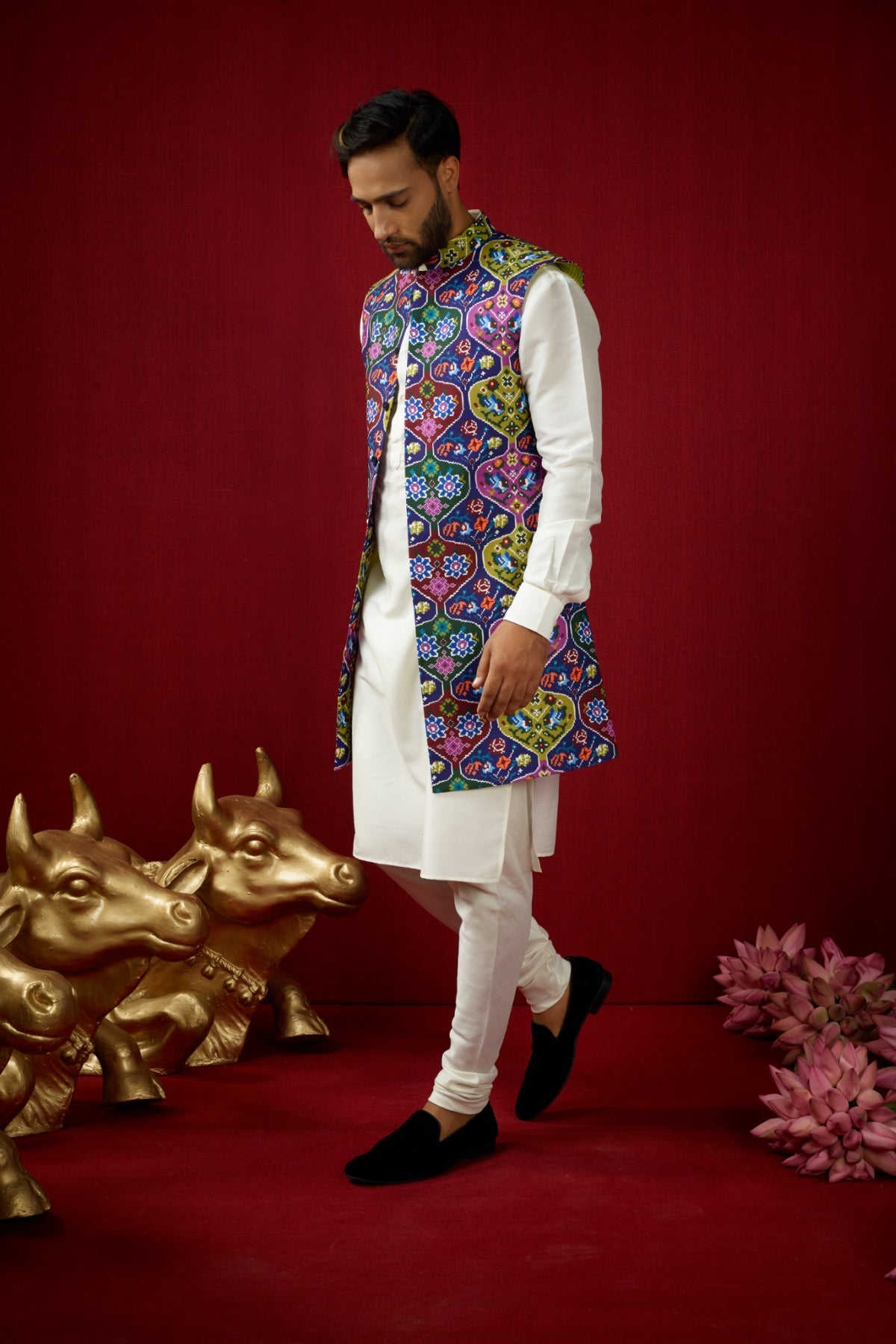 Morpankhi Kurta & Churridar Set with Bandhi