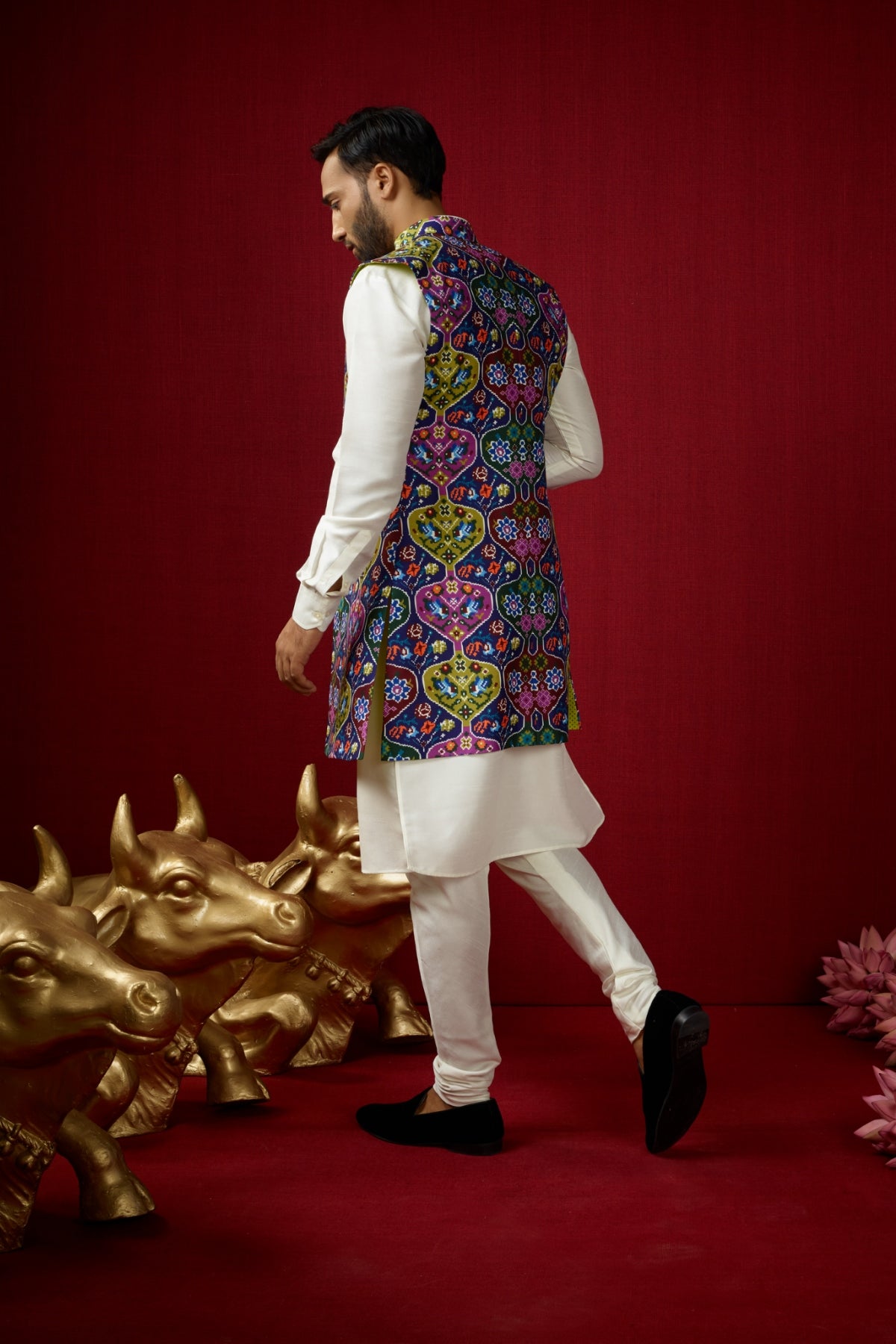 Morpankhi Kurta & Churridar Set with Bandhi