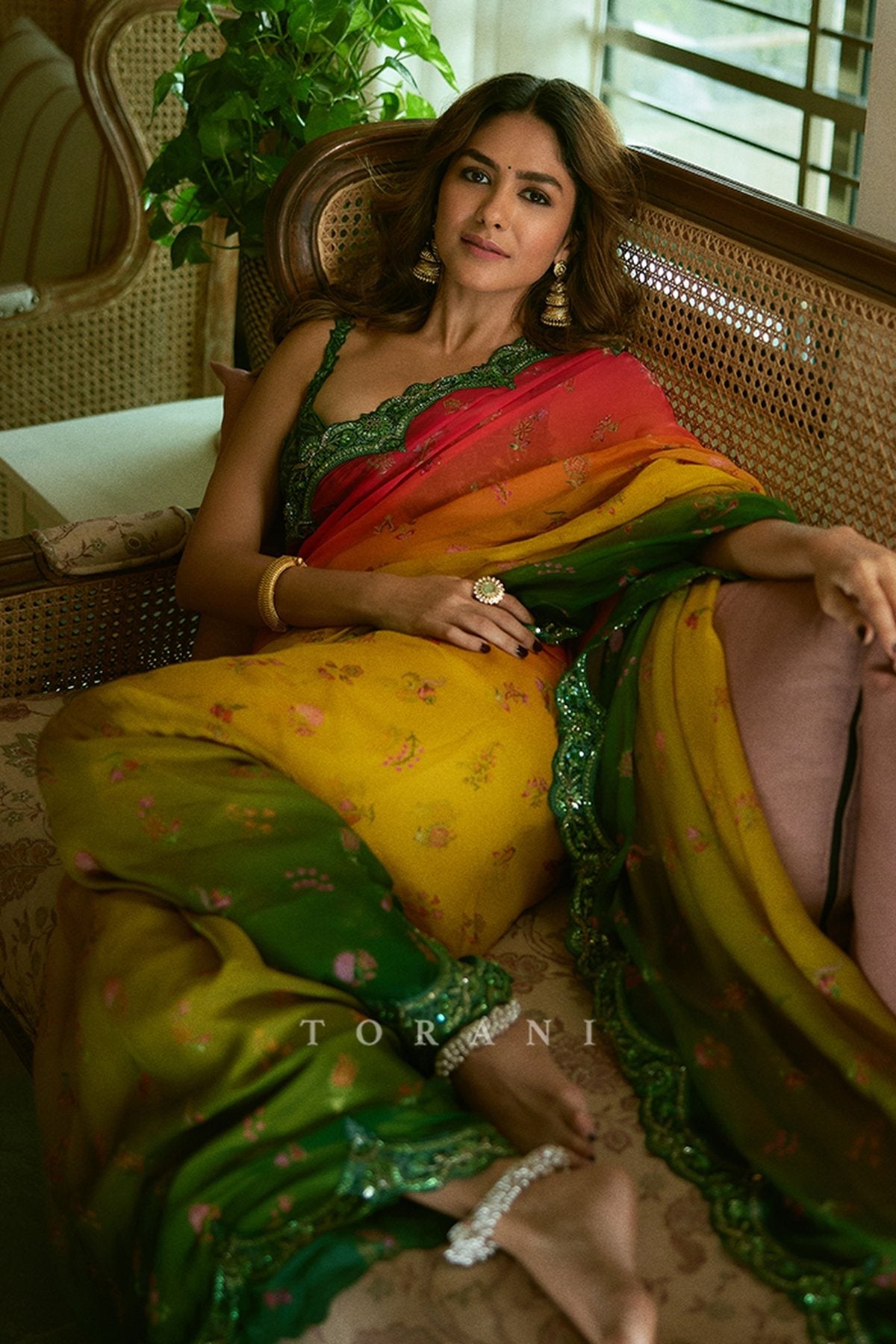 Mrunal Thakur in our Chitrangi Ziya Saree Set