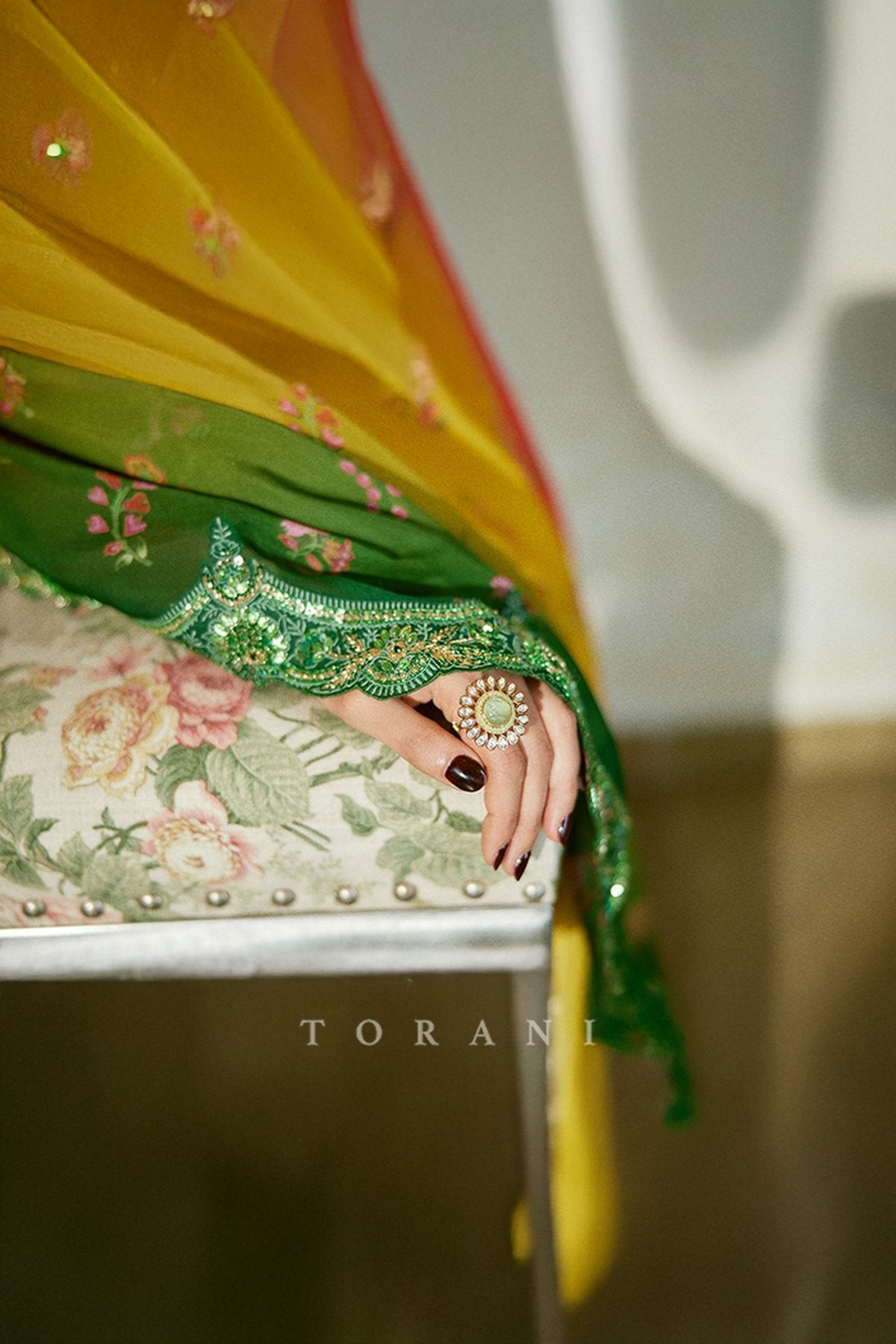 Mrunal Thakur in our Chitrangi Ziya Saree Set