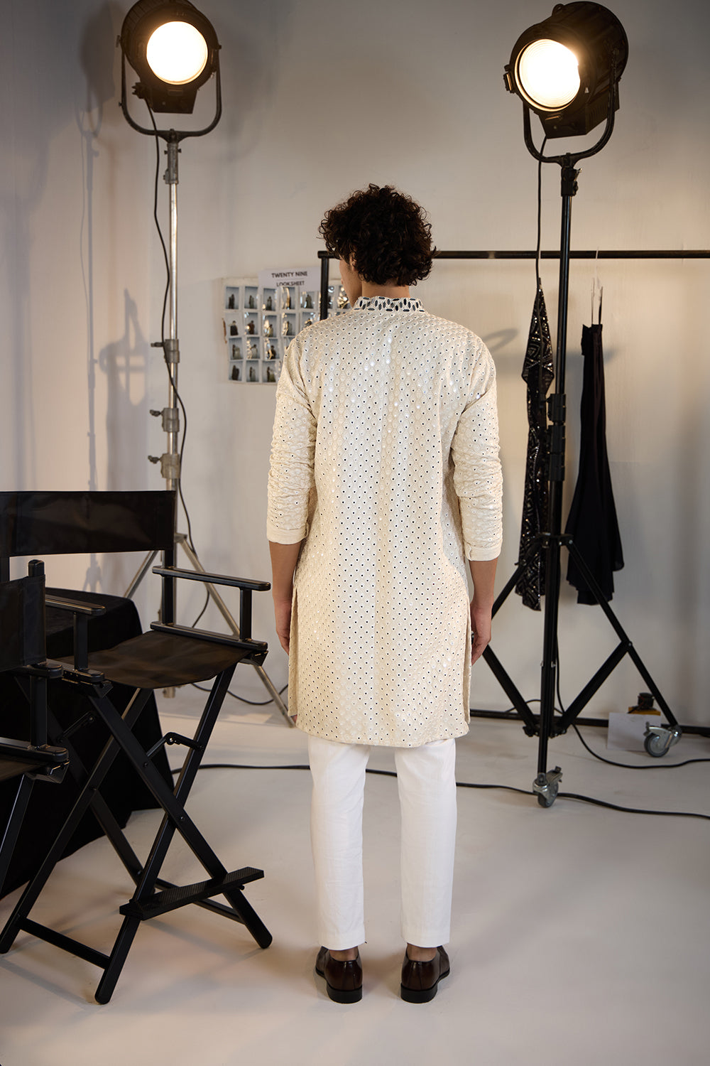 Booti Mirrorwork Straight Kurta With Pants