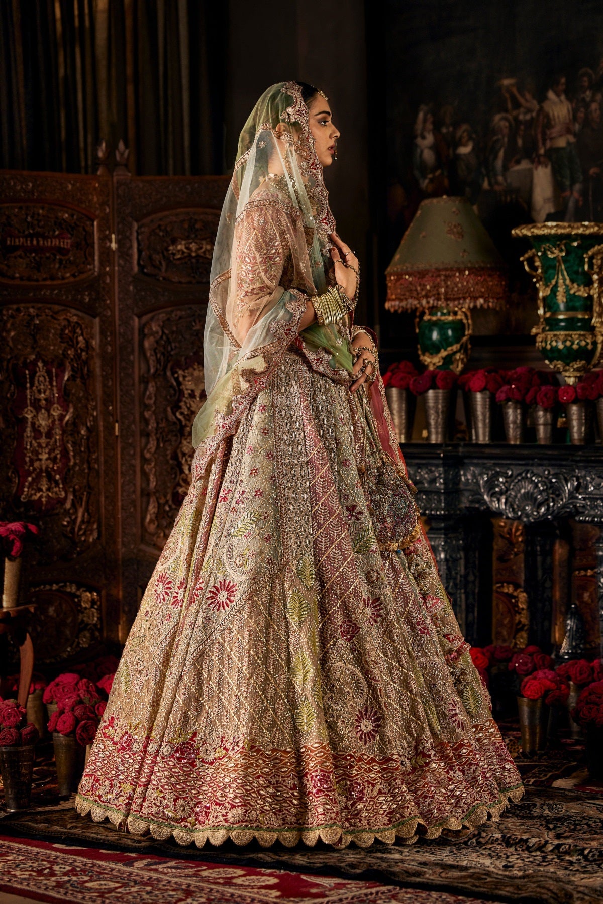 Multi Hued Tulle Lehenga