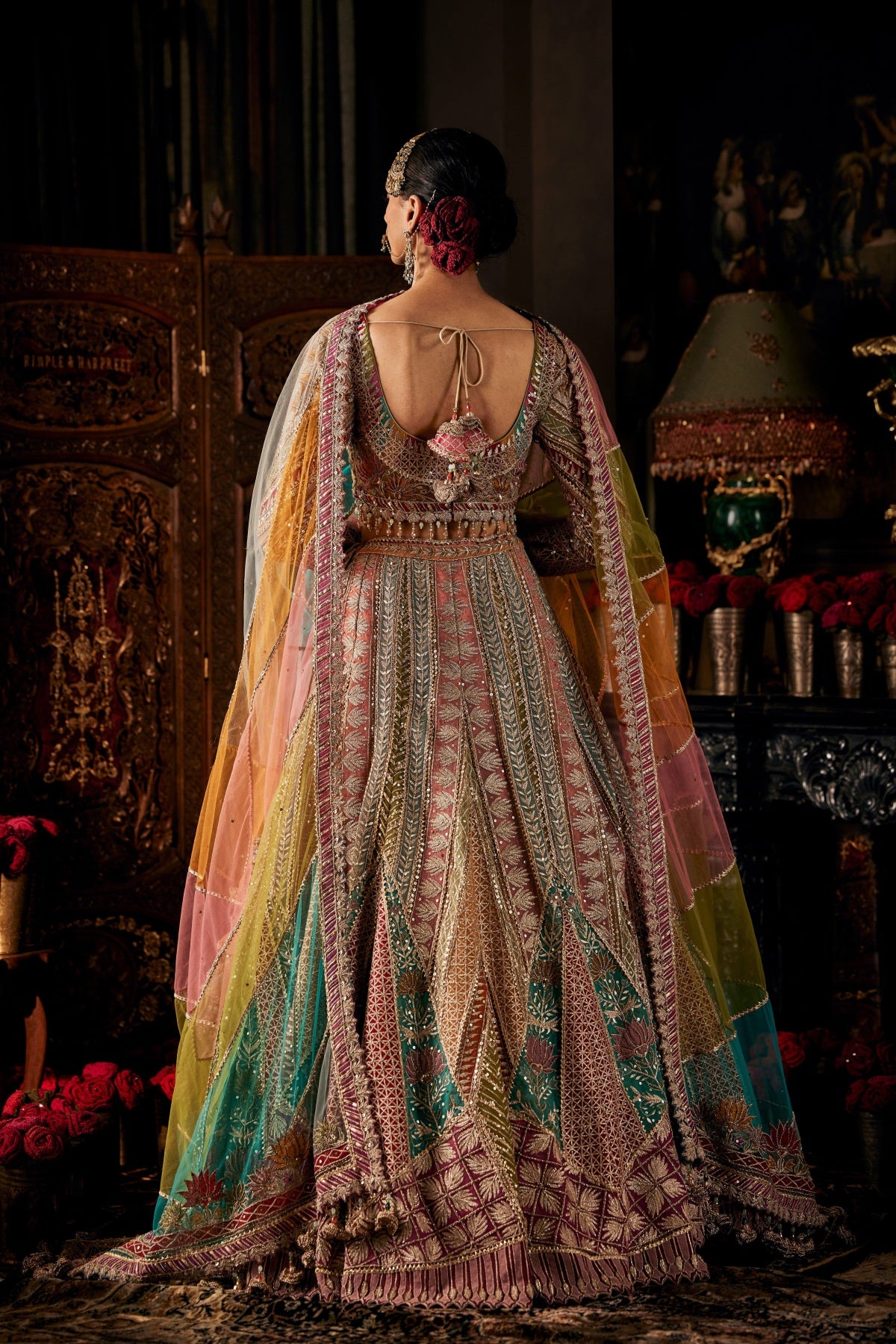 Multi Hued Tulle Lehenga