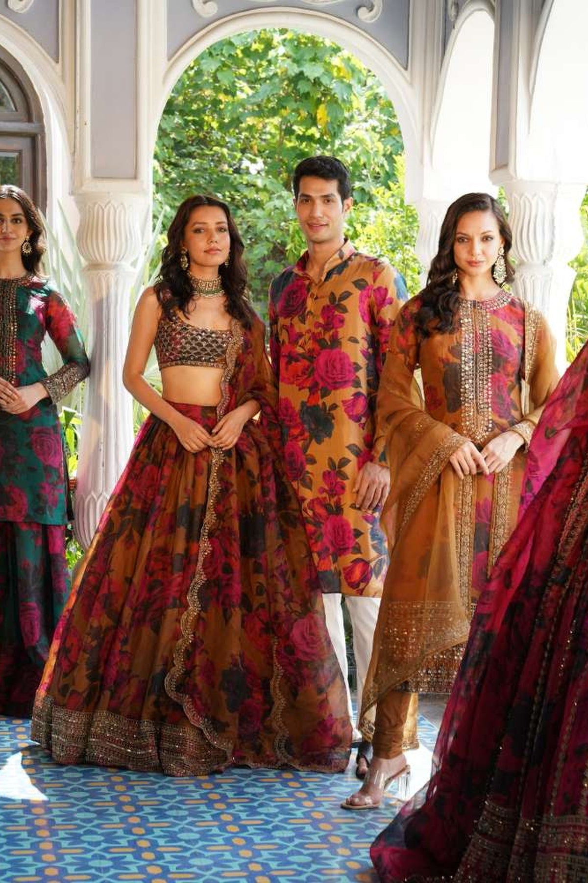 Mustard Floral Lehenga Set- Ready To Ship