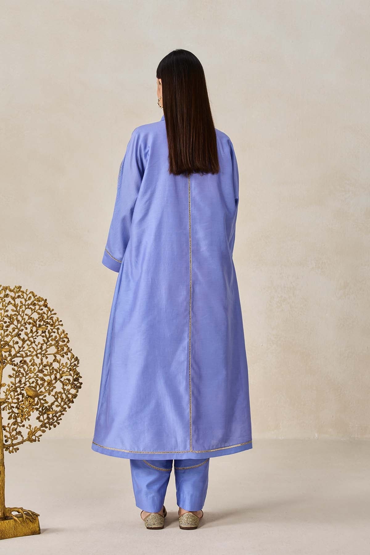 Chanderi Shirt Kurta With Salwar Set