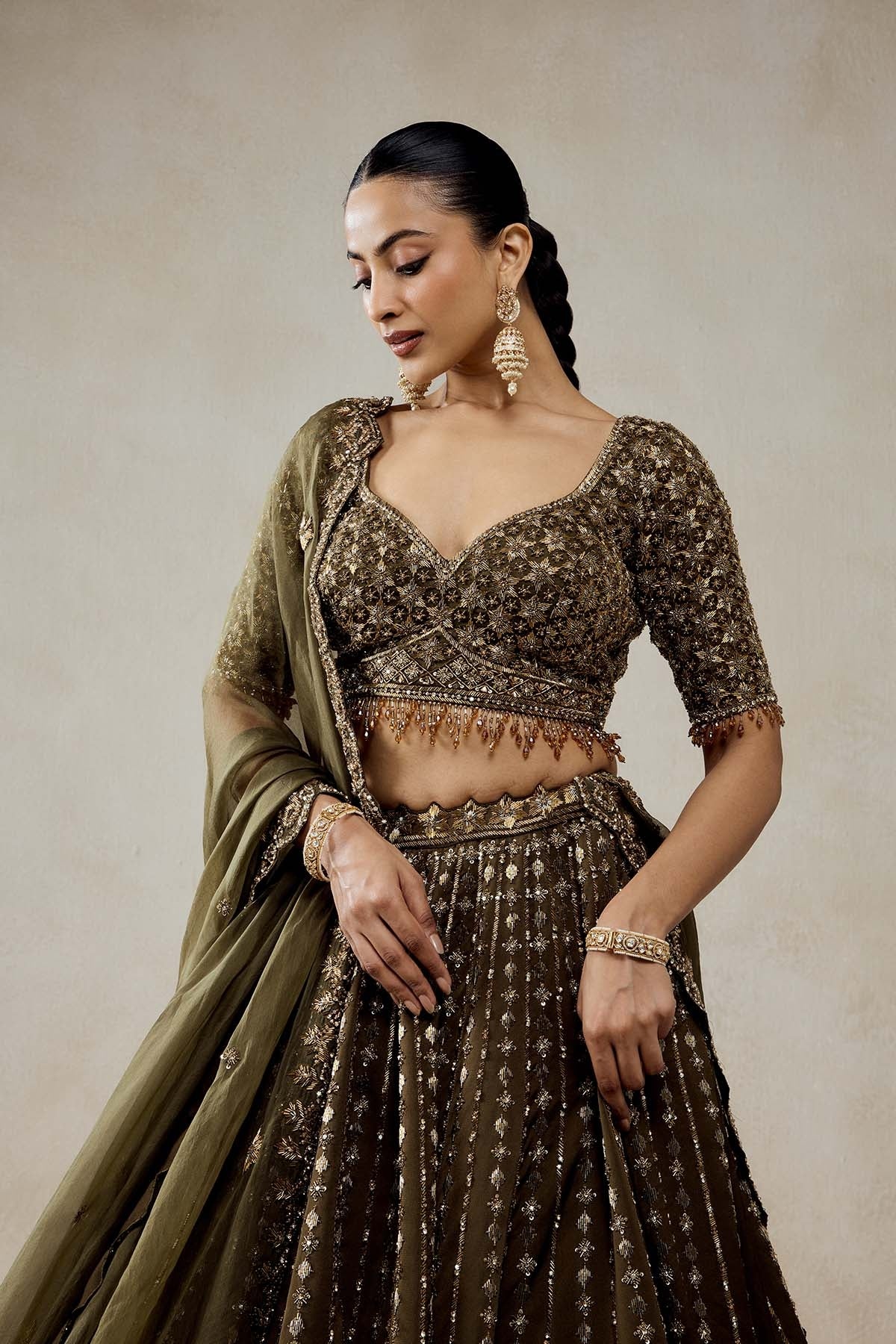 Mehendi Green Lehenga Set