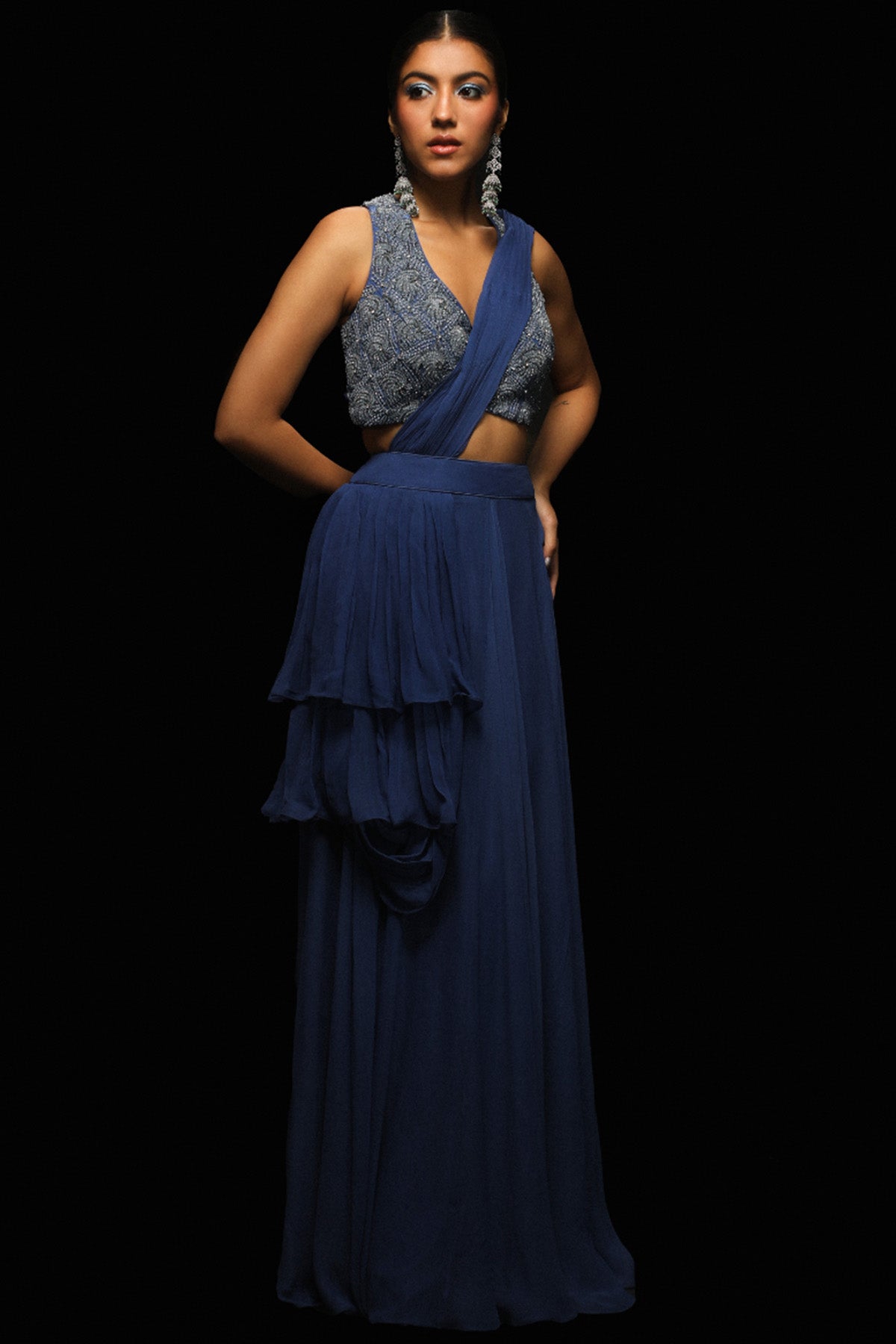 Nocturne Saree