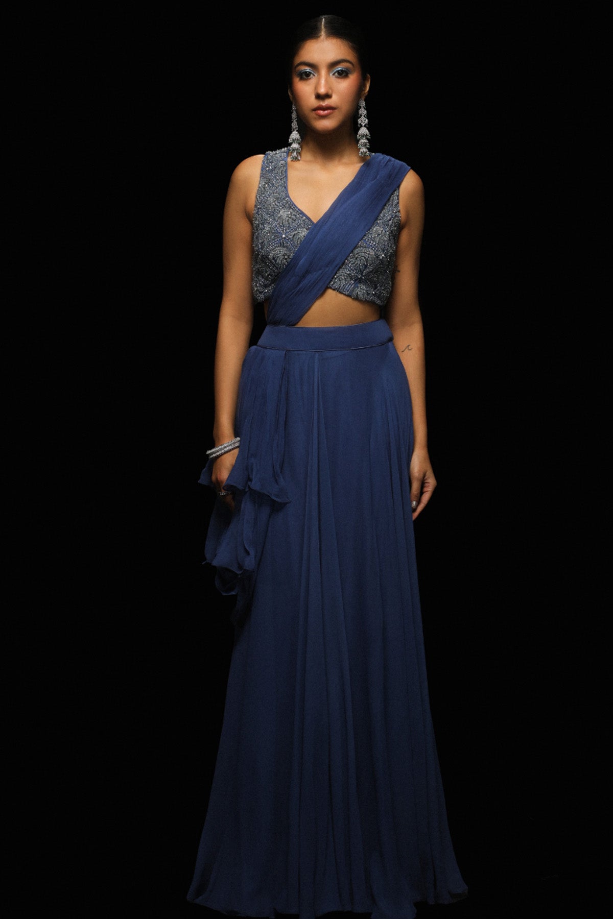 Nocturne Saree