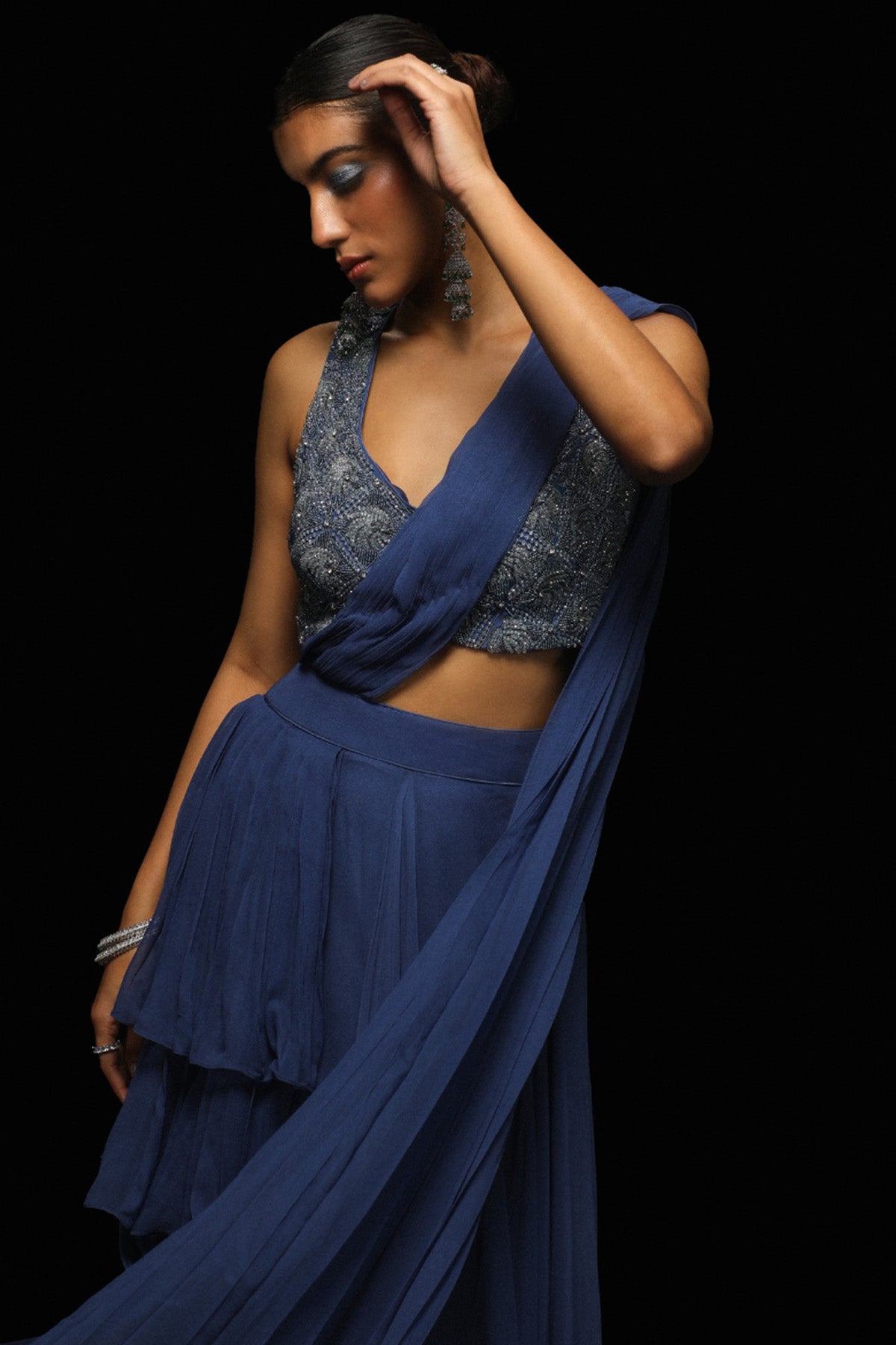 Nocturne Saree