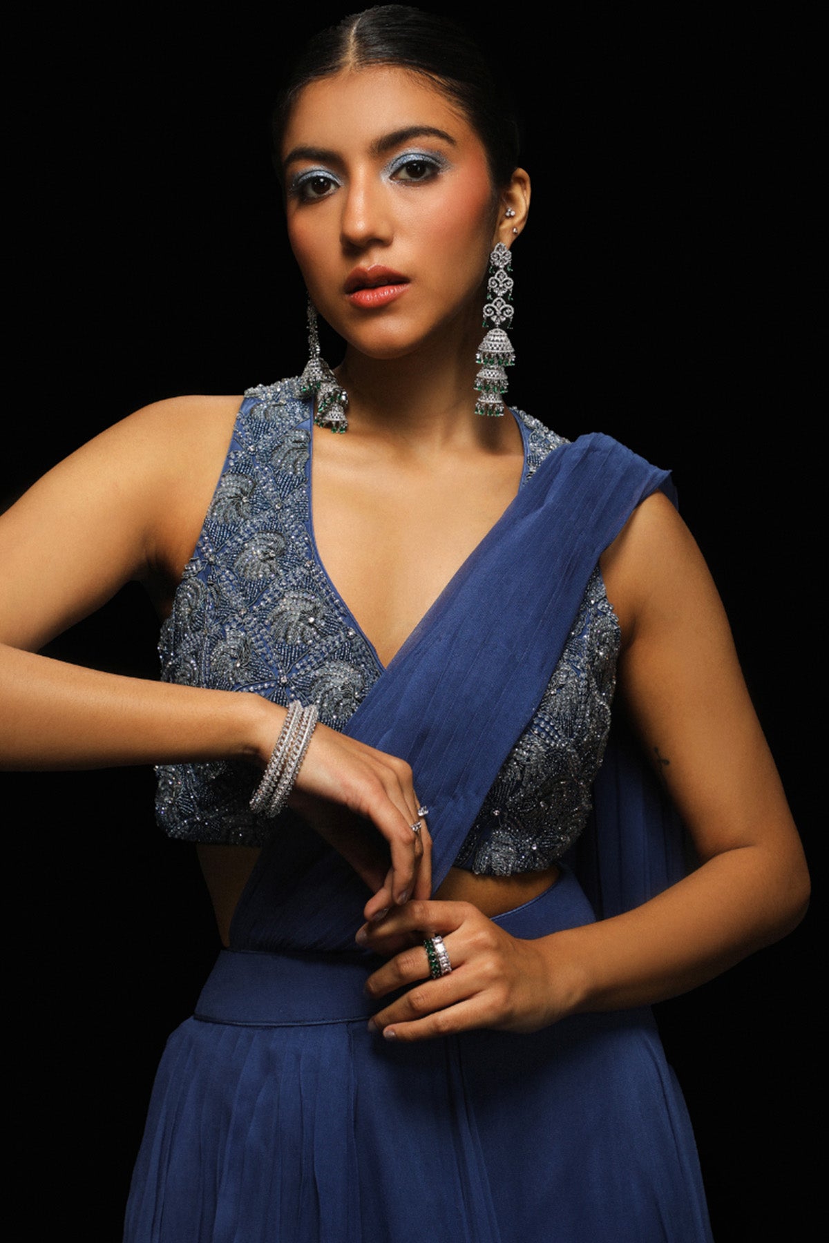 Nocturne Saree