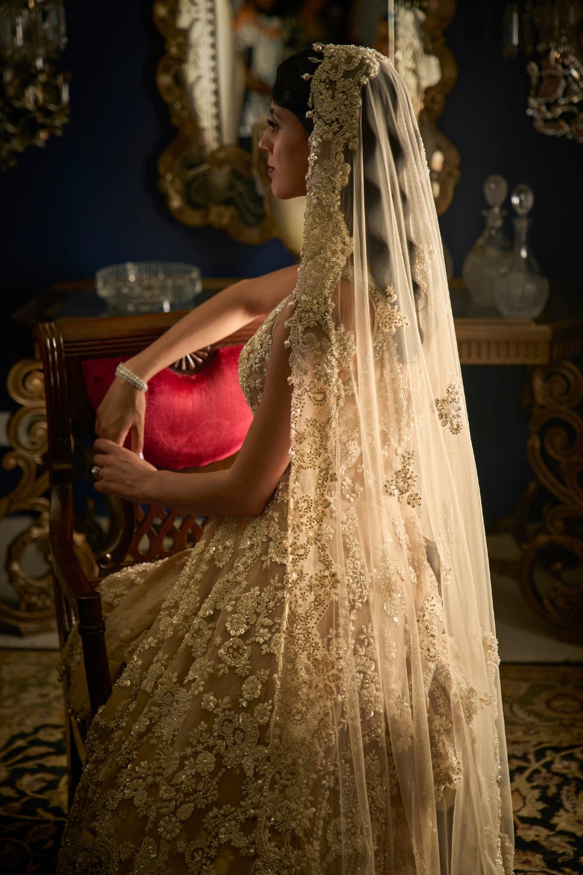 Nude High-Low Sharara Set - Ready To Ship