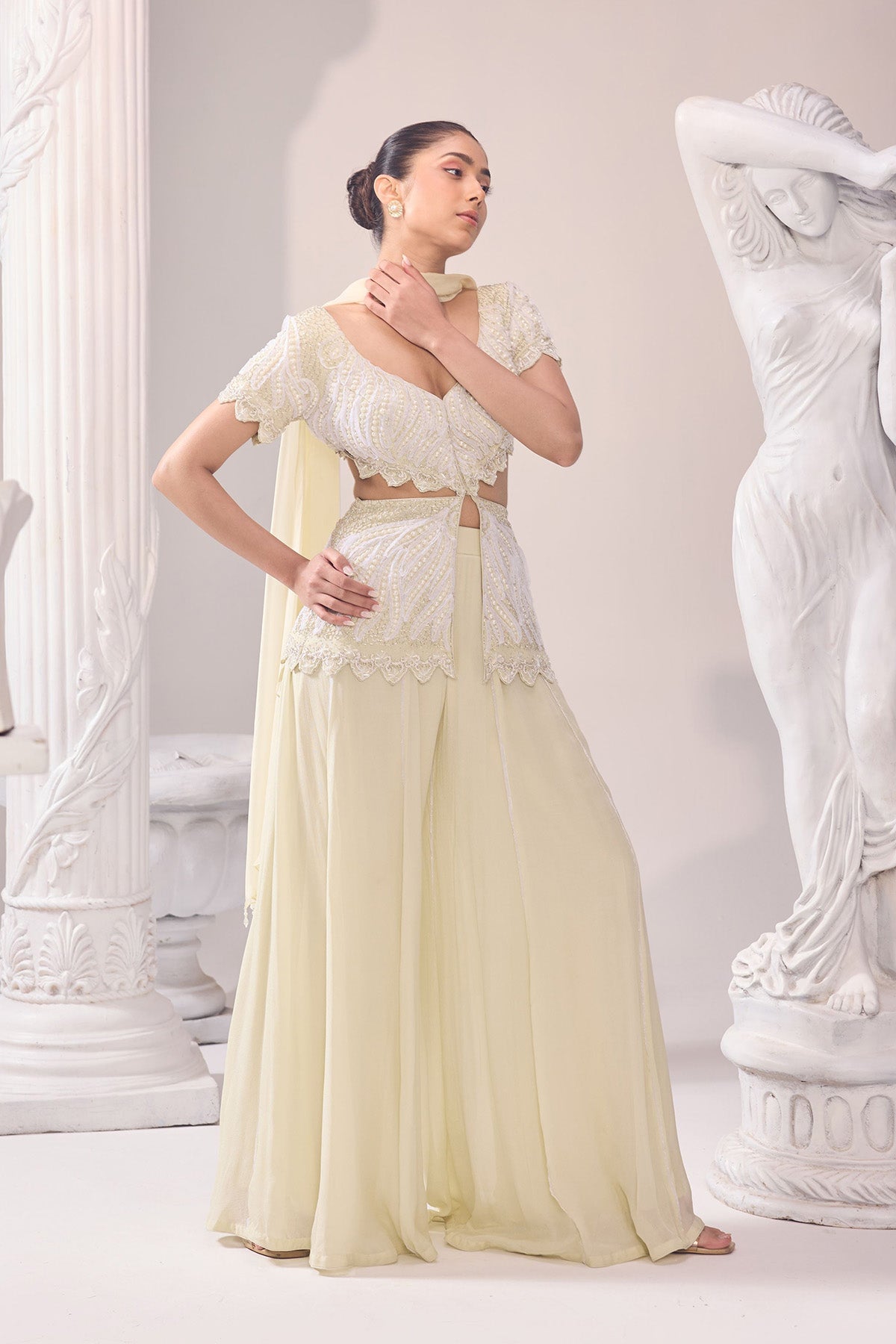 Yashika Khatri in Olivia Peplum Sharara set