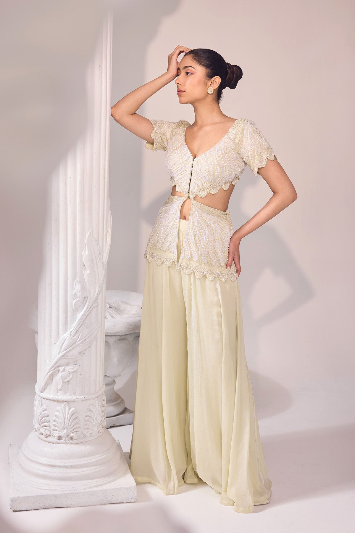 Yashika Khatri in Olivia Peplum Sharara set