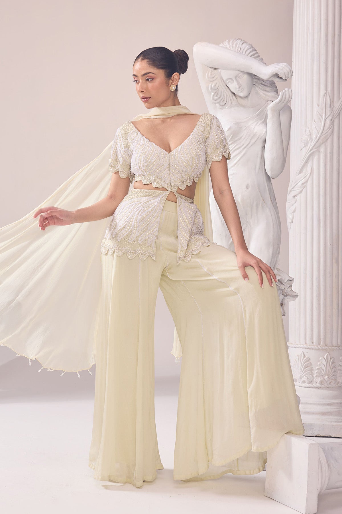 Olivia Peplum Sharara set