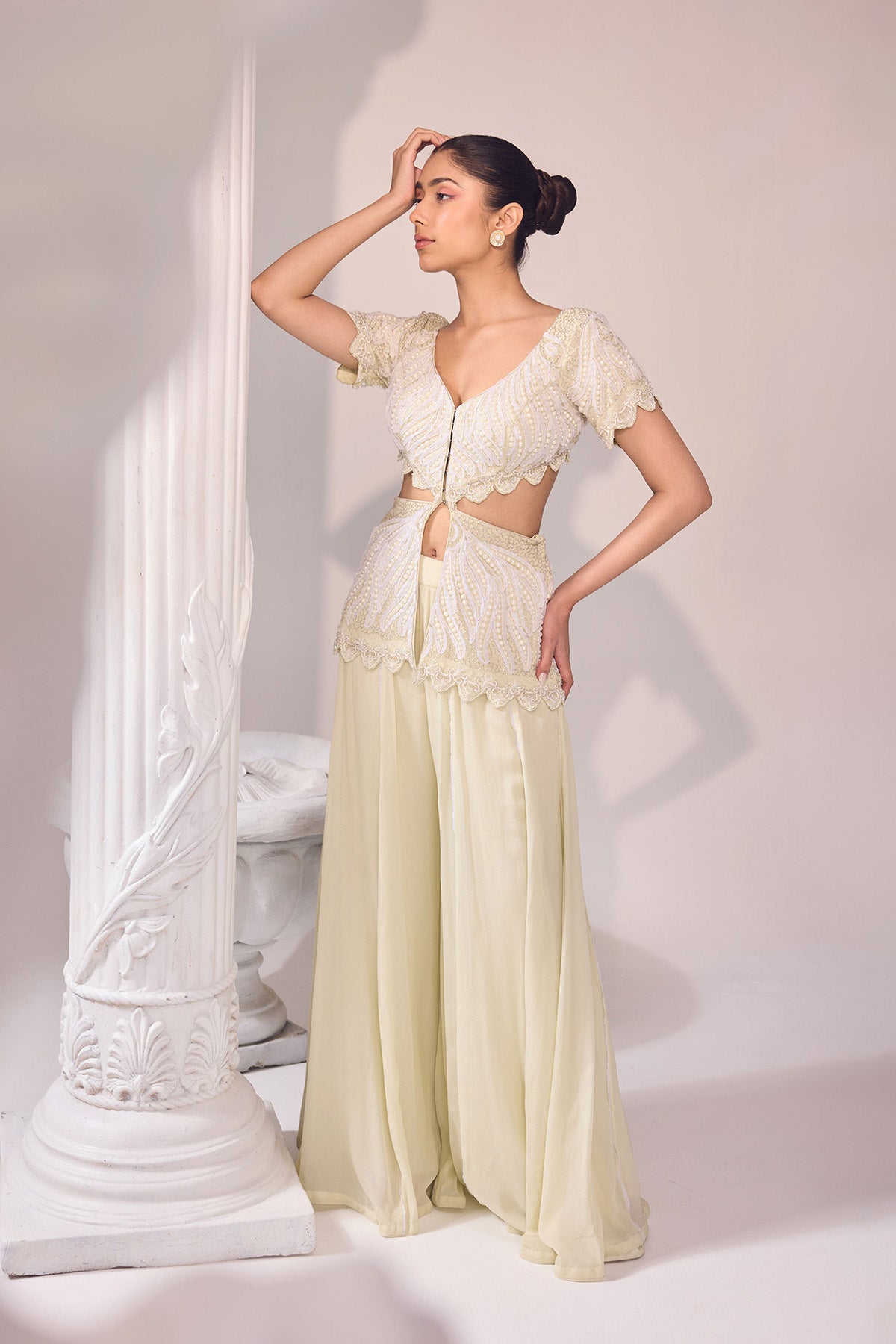 Olivia Peplum Sharara set