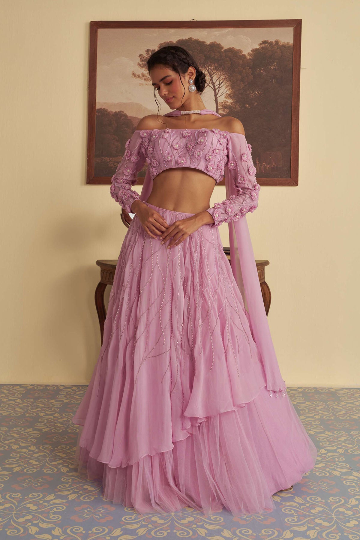 Ophelia fleur lehenga
