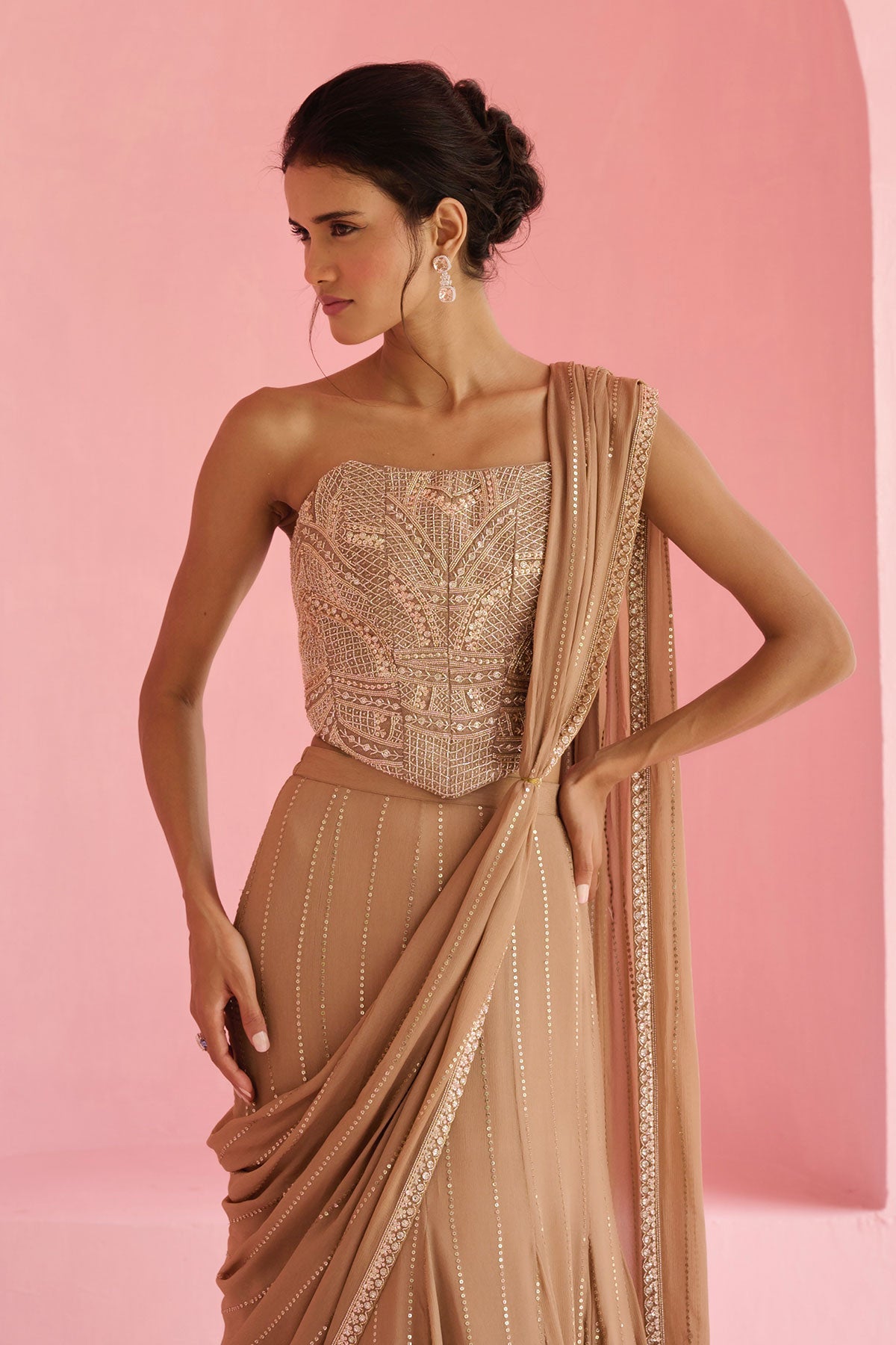 Stella Pre-Drape Saree - Ready To Ship