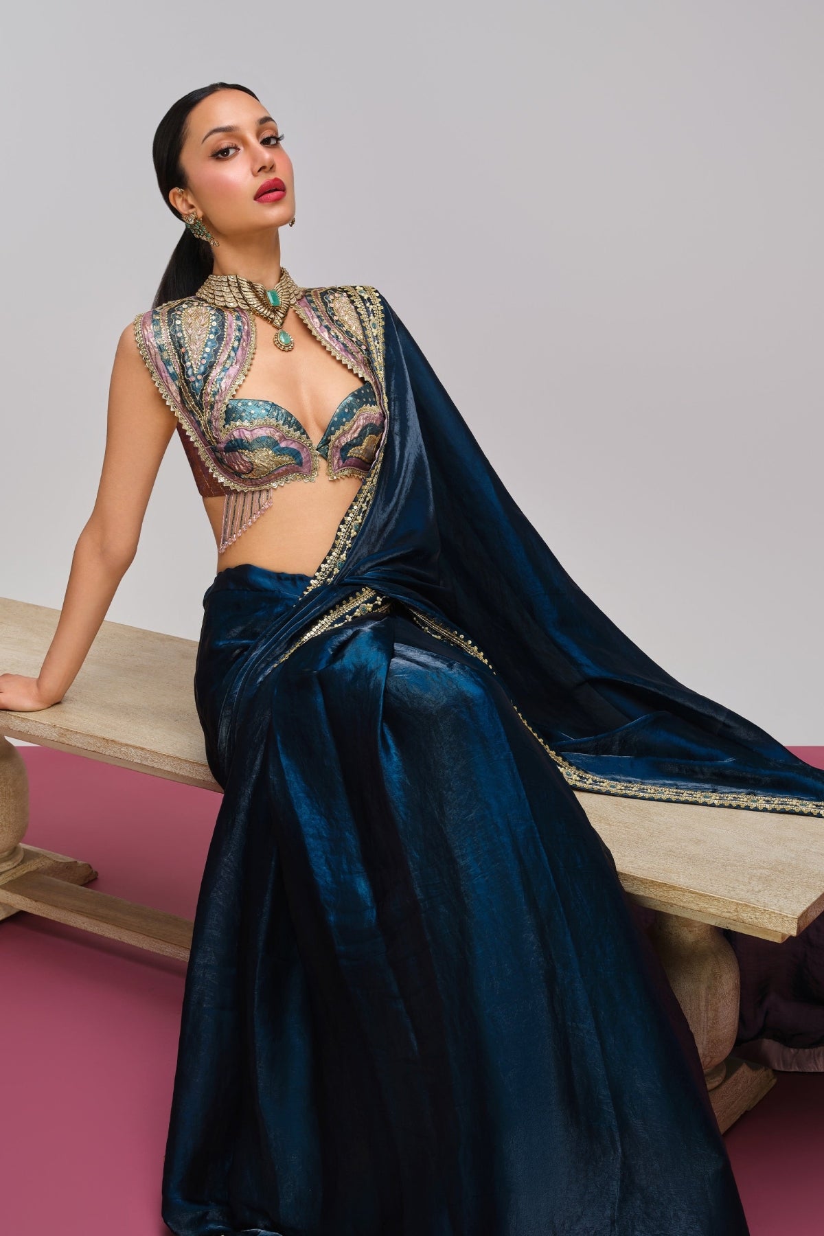 POP PEAKCOCK - Saree Set