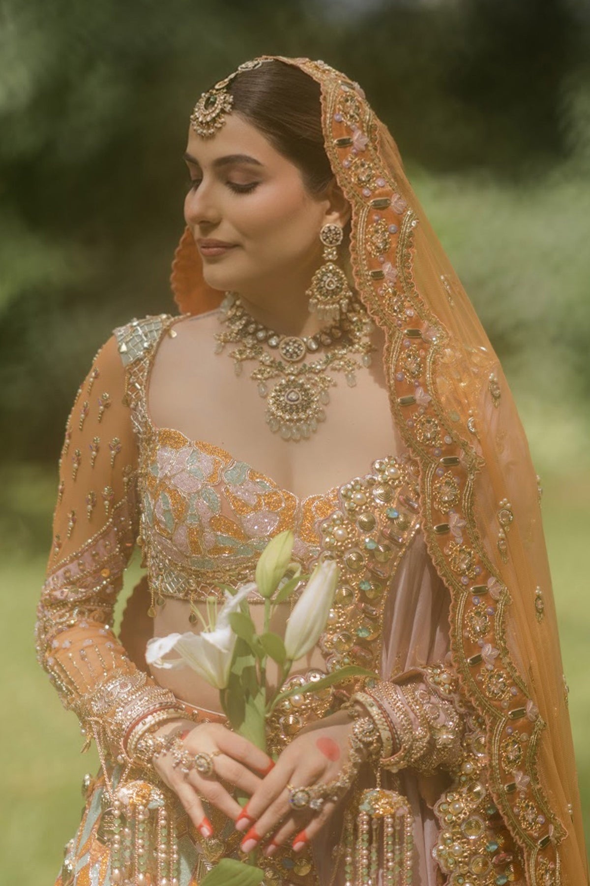 Cinnamon glow - Full Lehenga Set