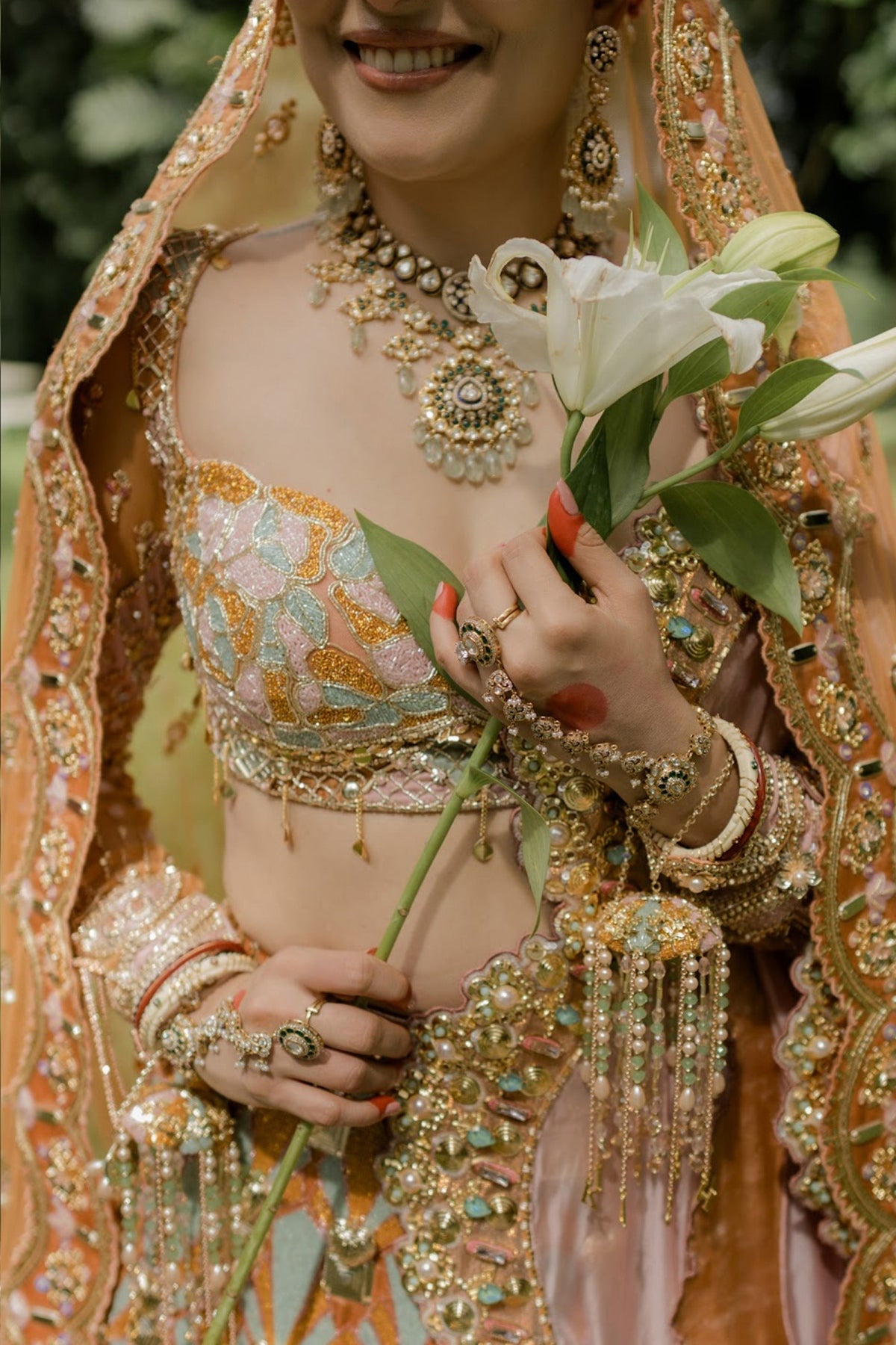 Cinnamon glow - Full Lehenga Set
